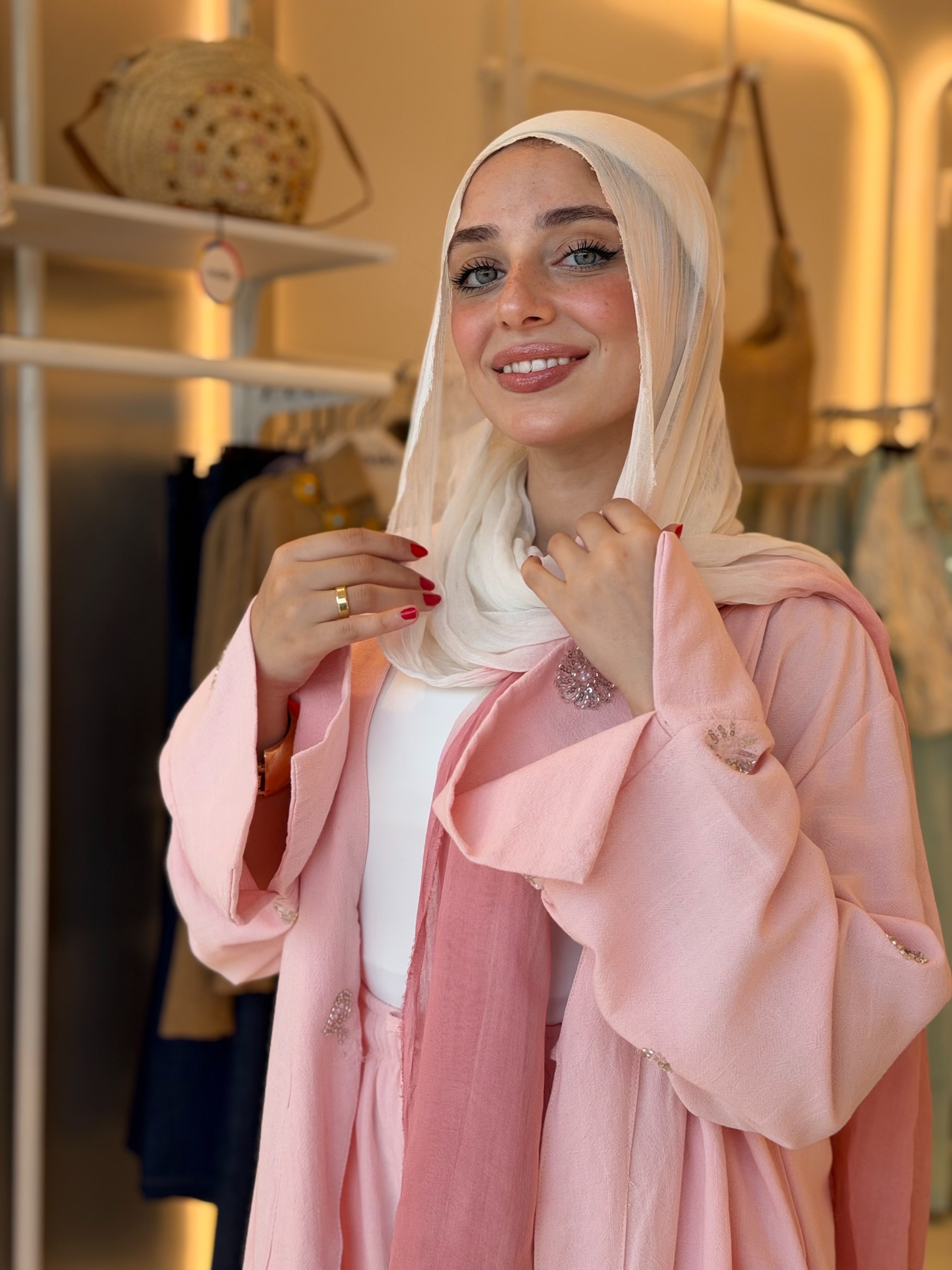Plush Pink Kimono Set
