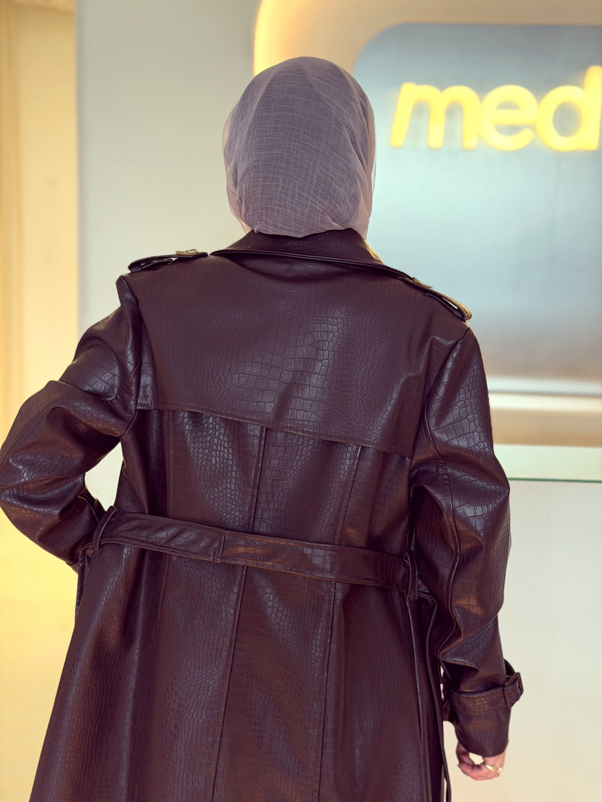The Royal Crocodile Coat (Dark Purple)