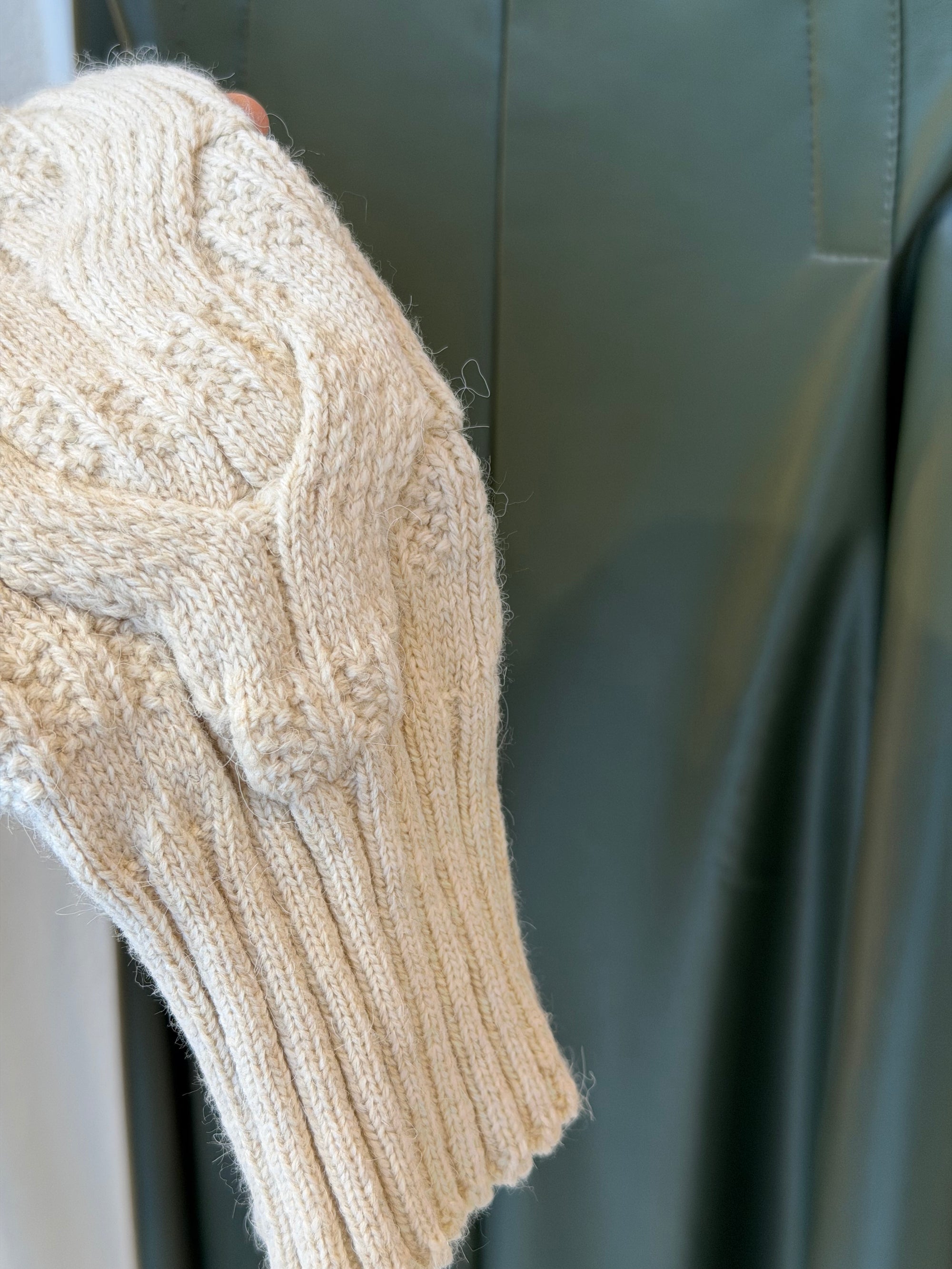 Cable Mohair Knit Pullover