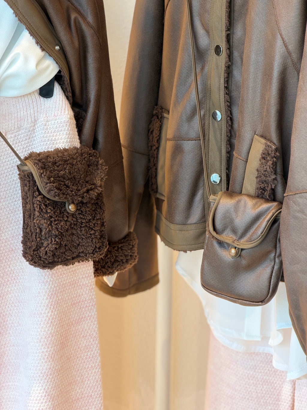 Brownies teddy bear jacket ( with double face bag )