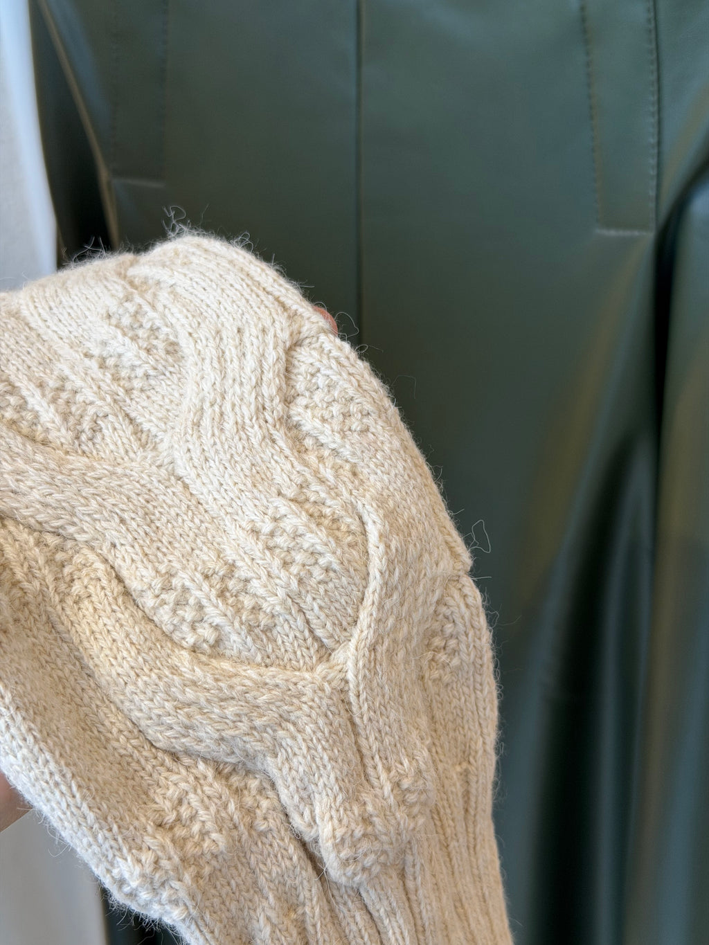 Cable Mohair Knit Pullover