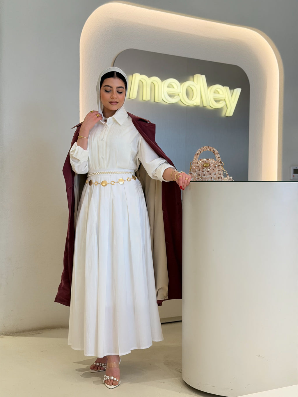 Burgundy Soft Trench Coat