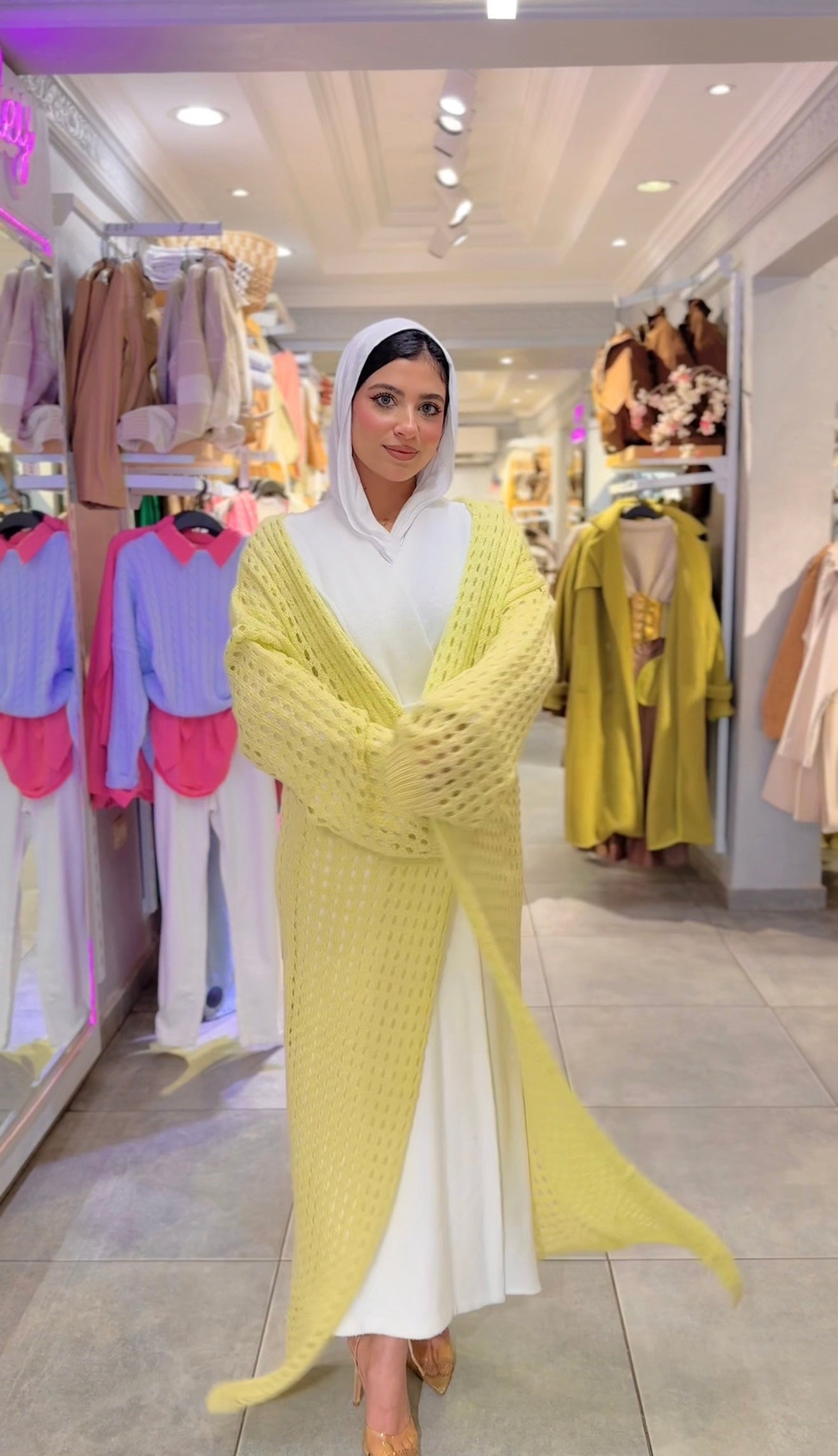 Knitted Mesh Cardigan