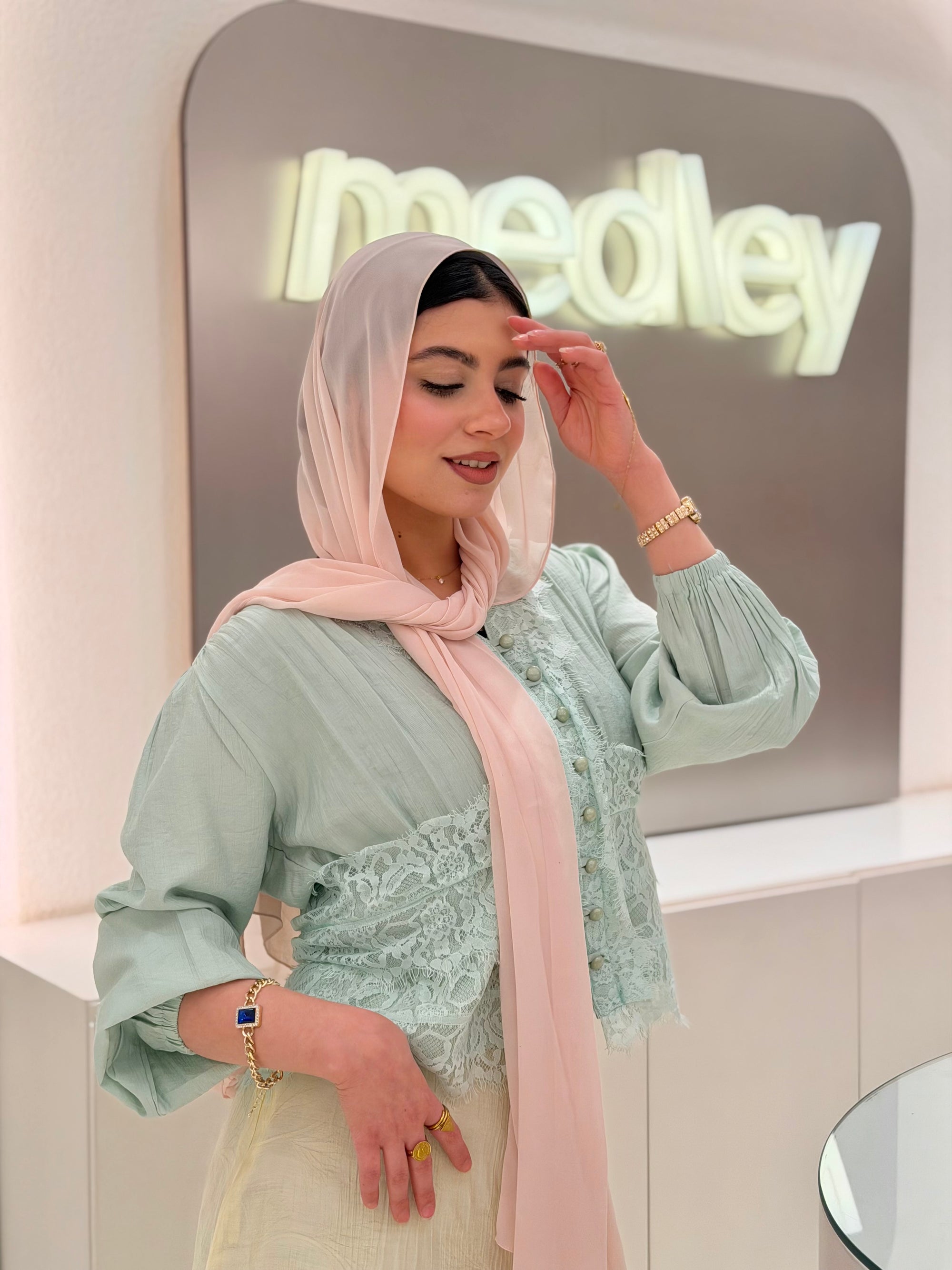 Dantel End Blouse ( soft mint )