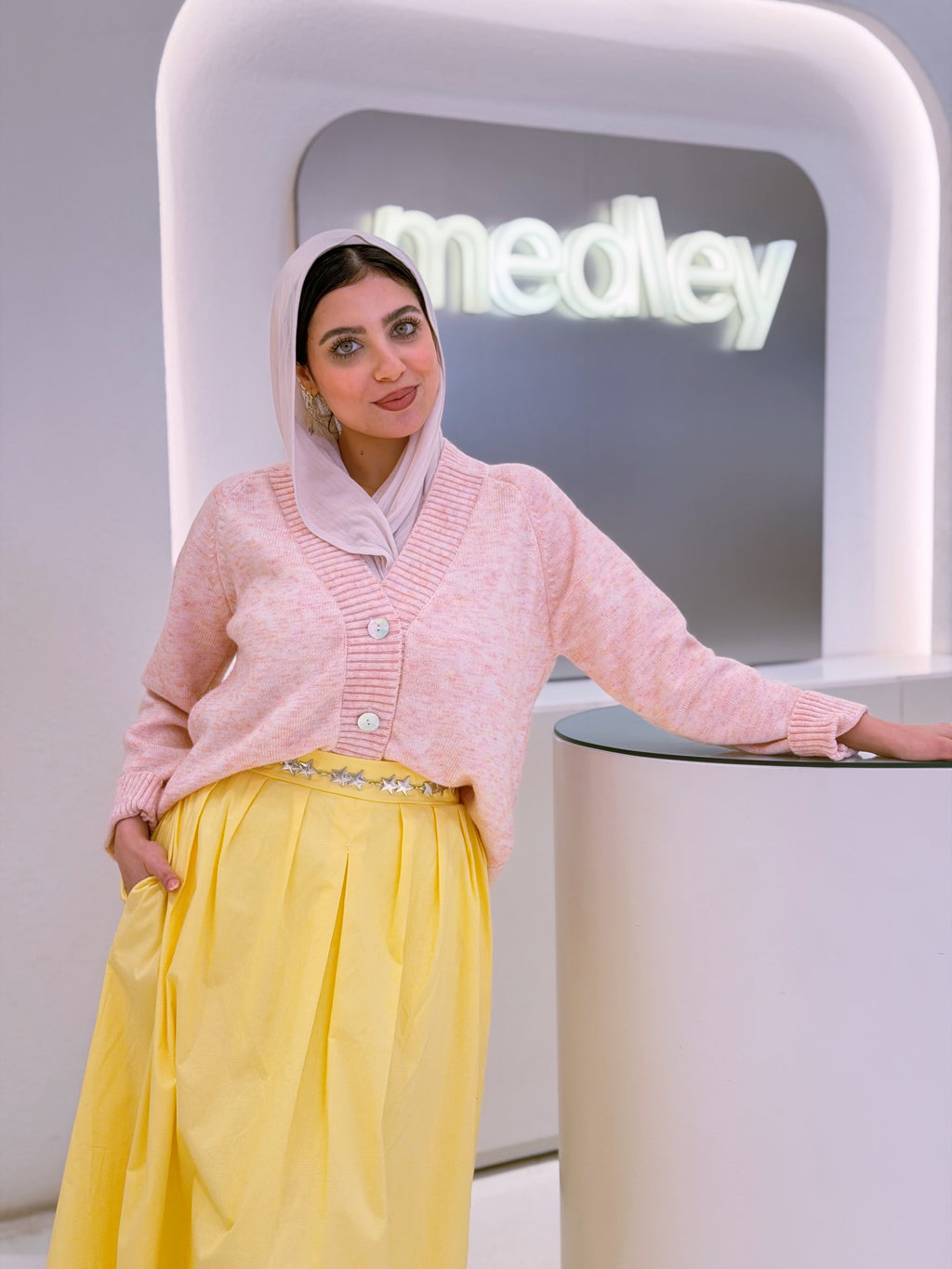 Mohair cardigan ( blush pink )