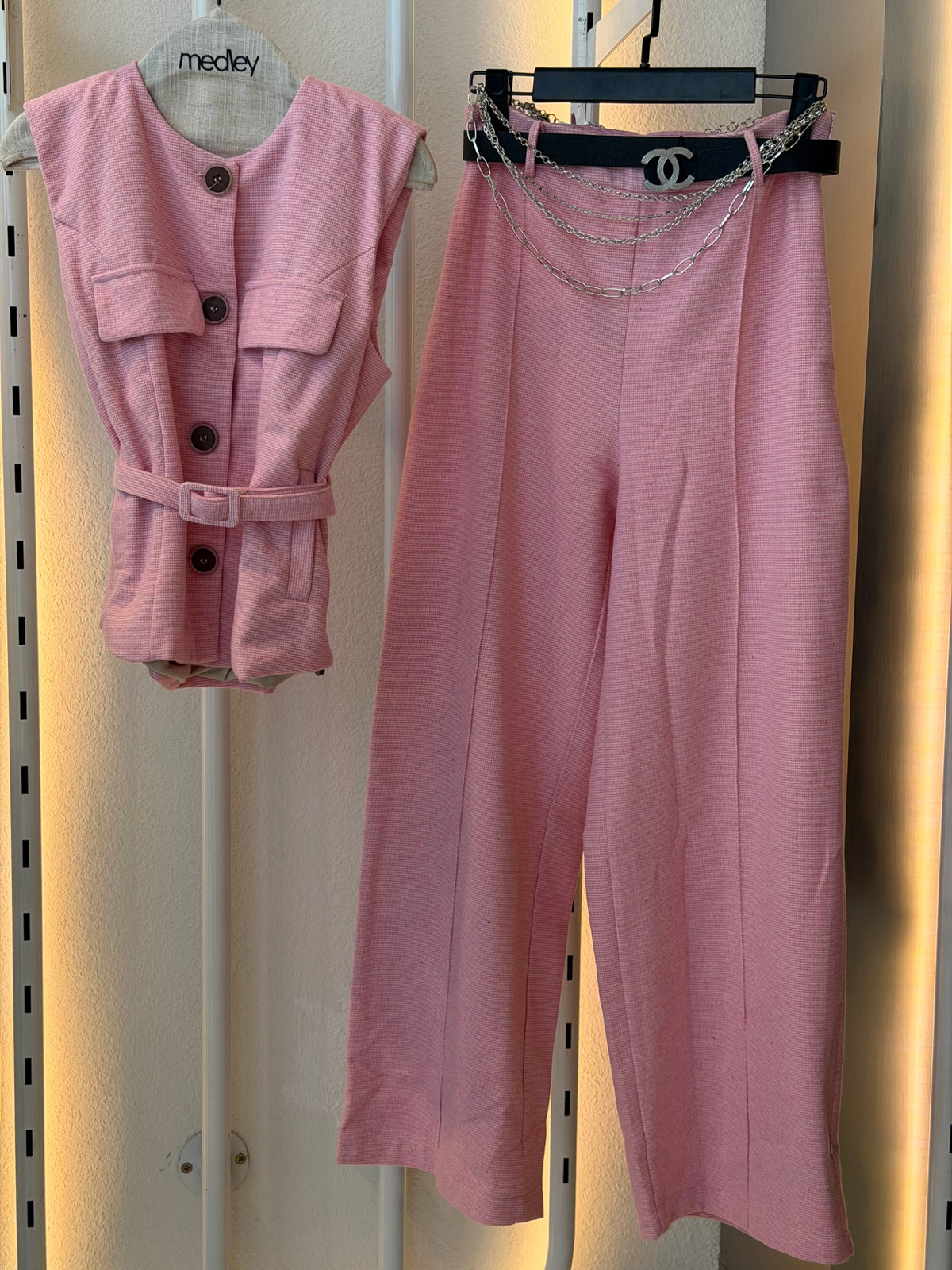 Luna wide leg pant (Pink)