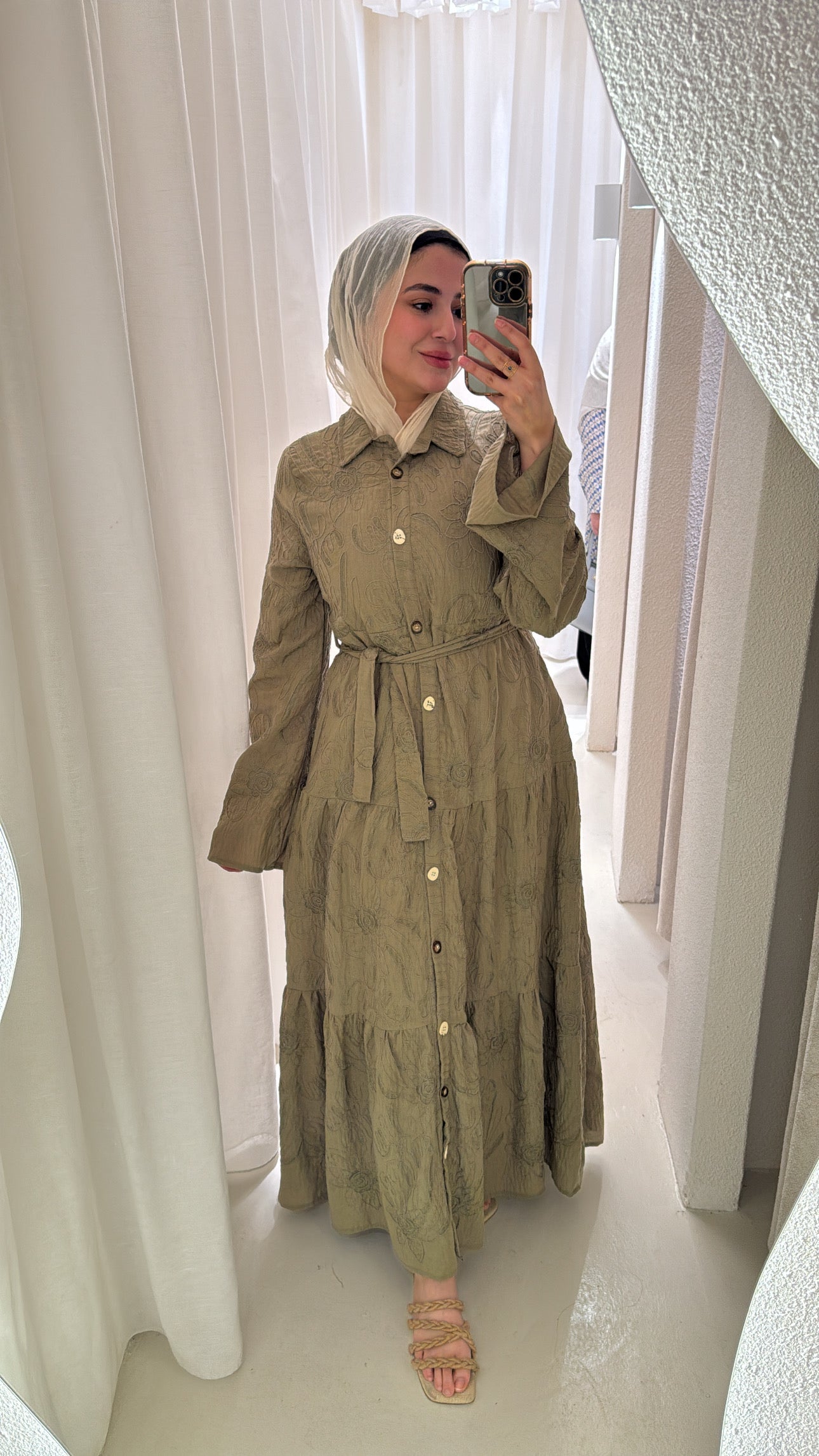 Cotton embroidery dress