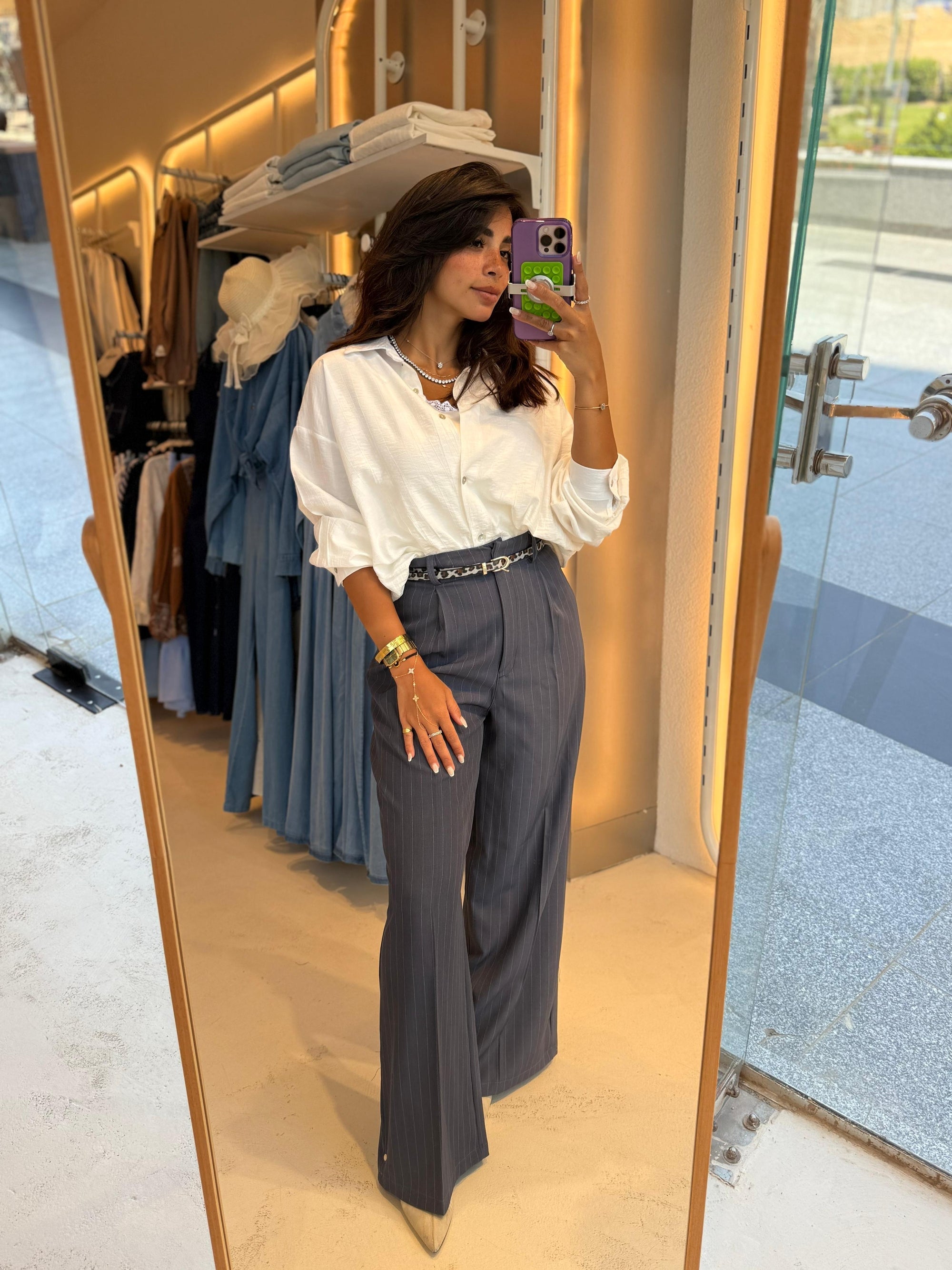 Blouse with white satin basic