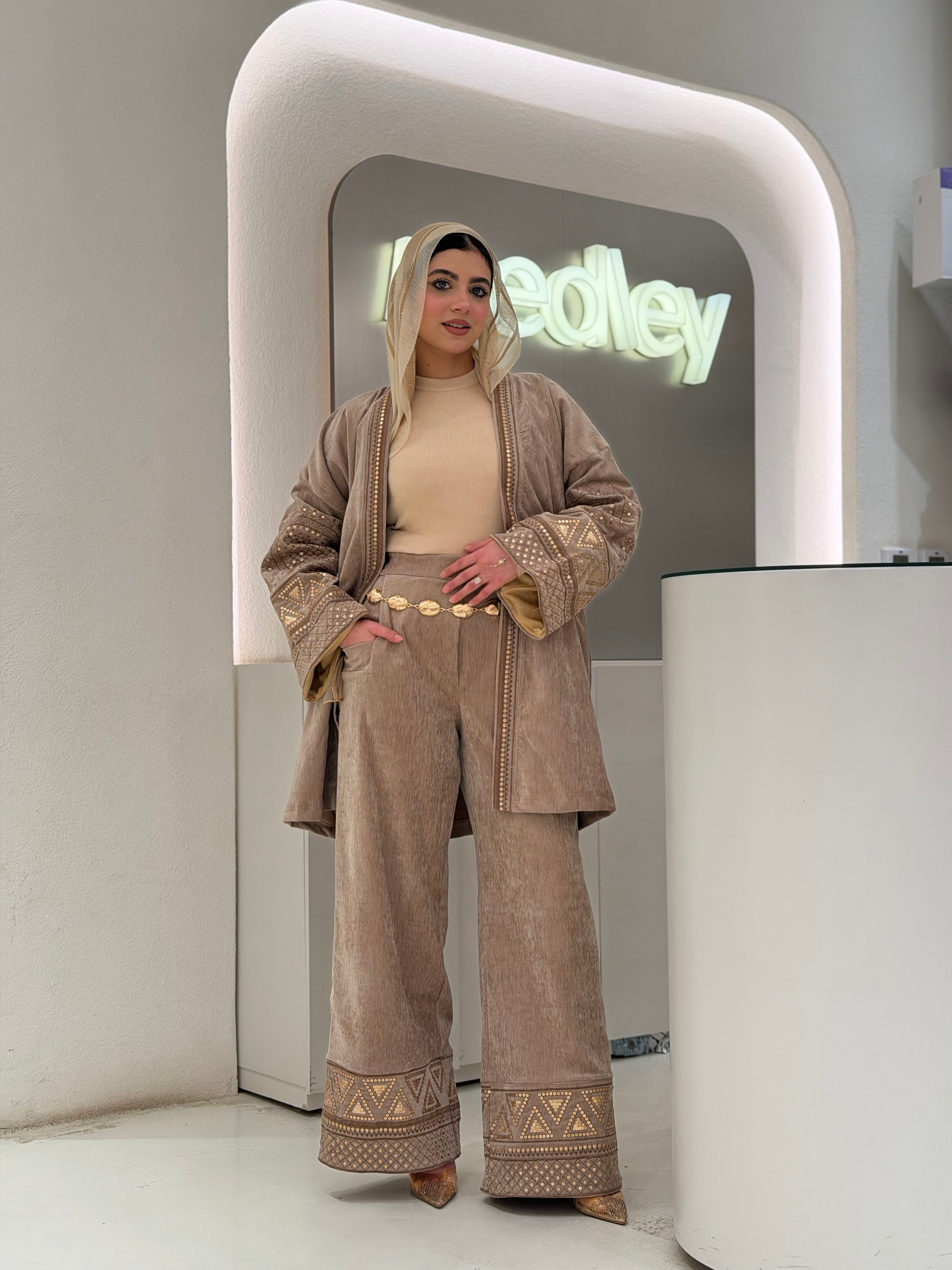 Full Set Golden Velvet Set