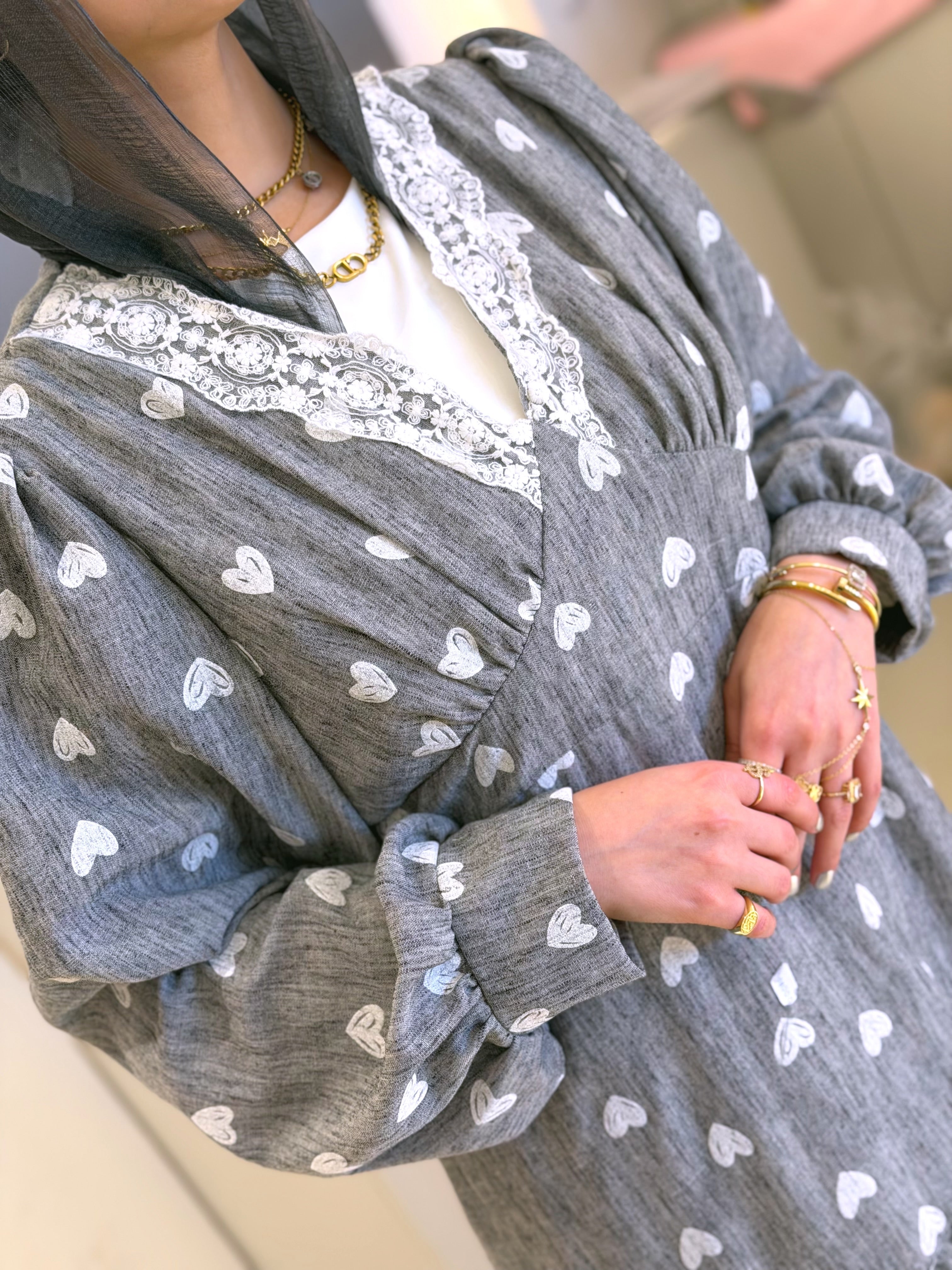 Sweetheart Maxi Dress (Gray)