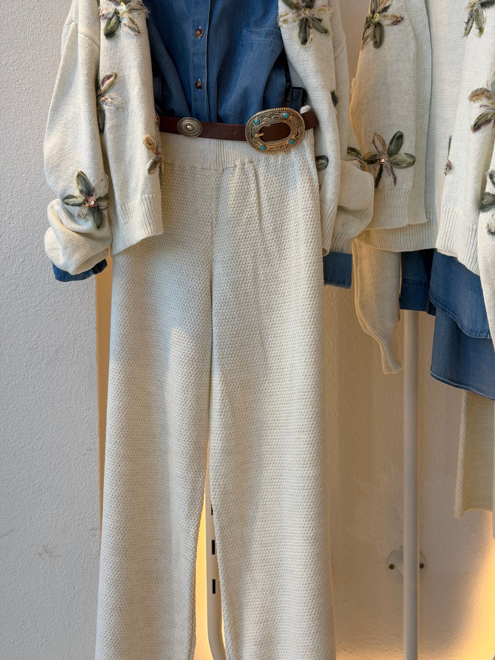 Off White Knit Pants