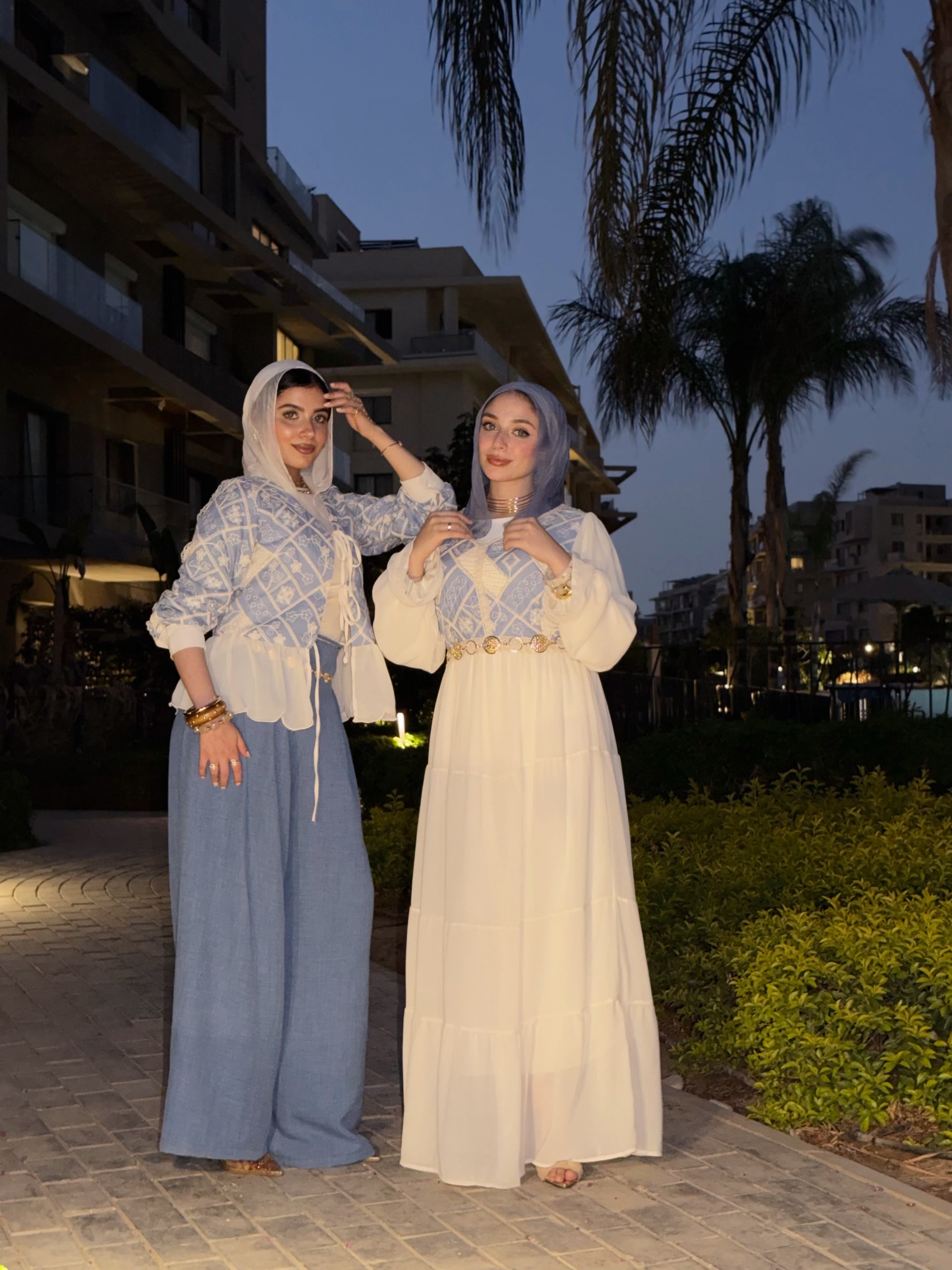 Embellished cardi-blouse (Baby blue)
