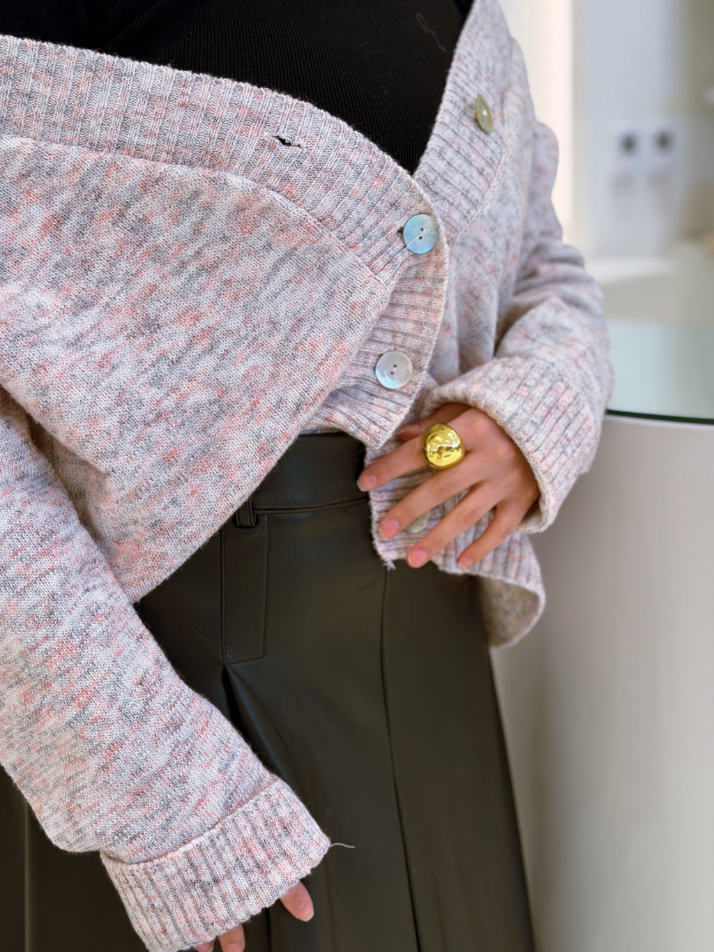 Mohair Cardigan ( burgundy )