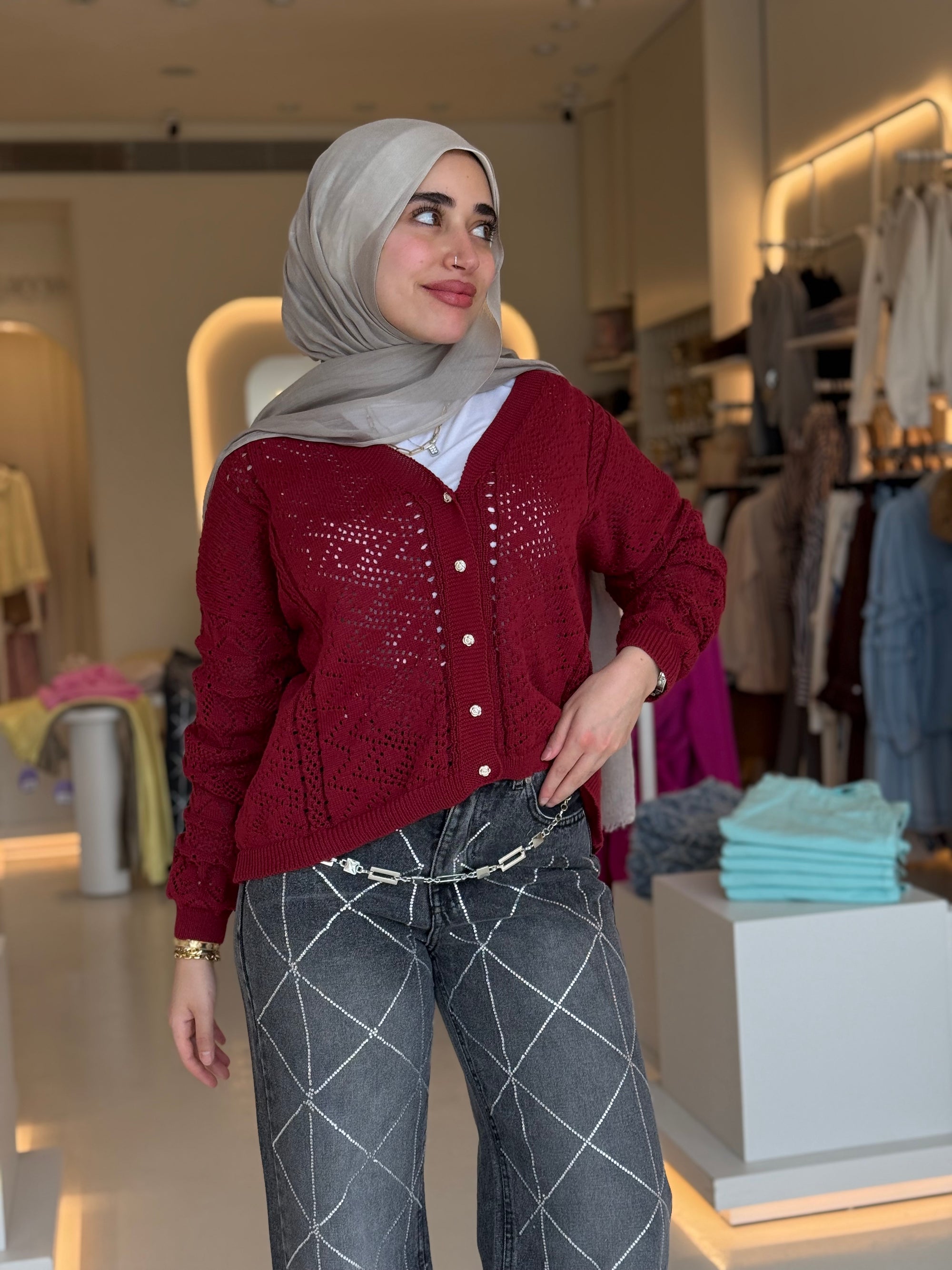 Diamonds Grey Denim