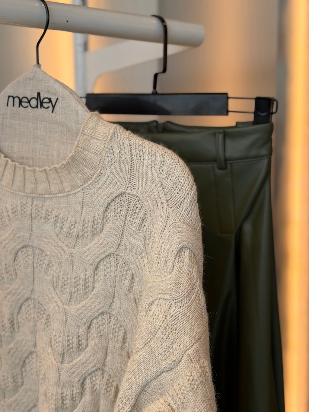 Cable Mohair Knit Pullover