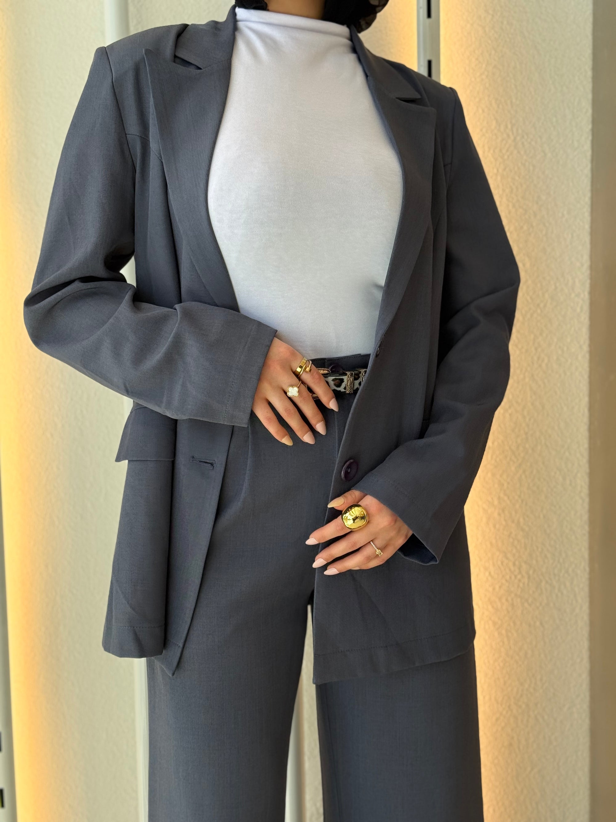 Dark grey formal blazer