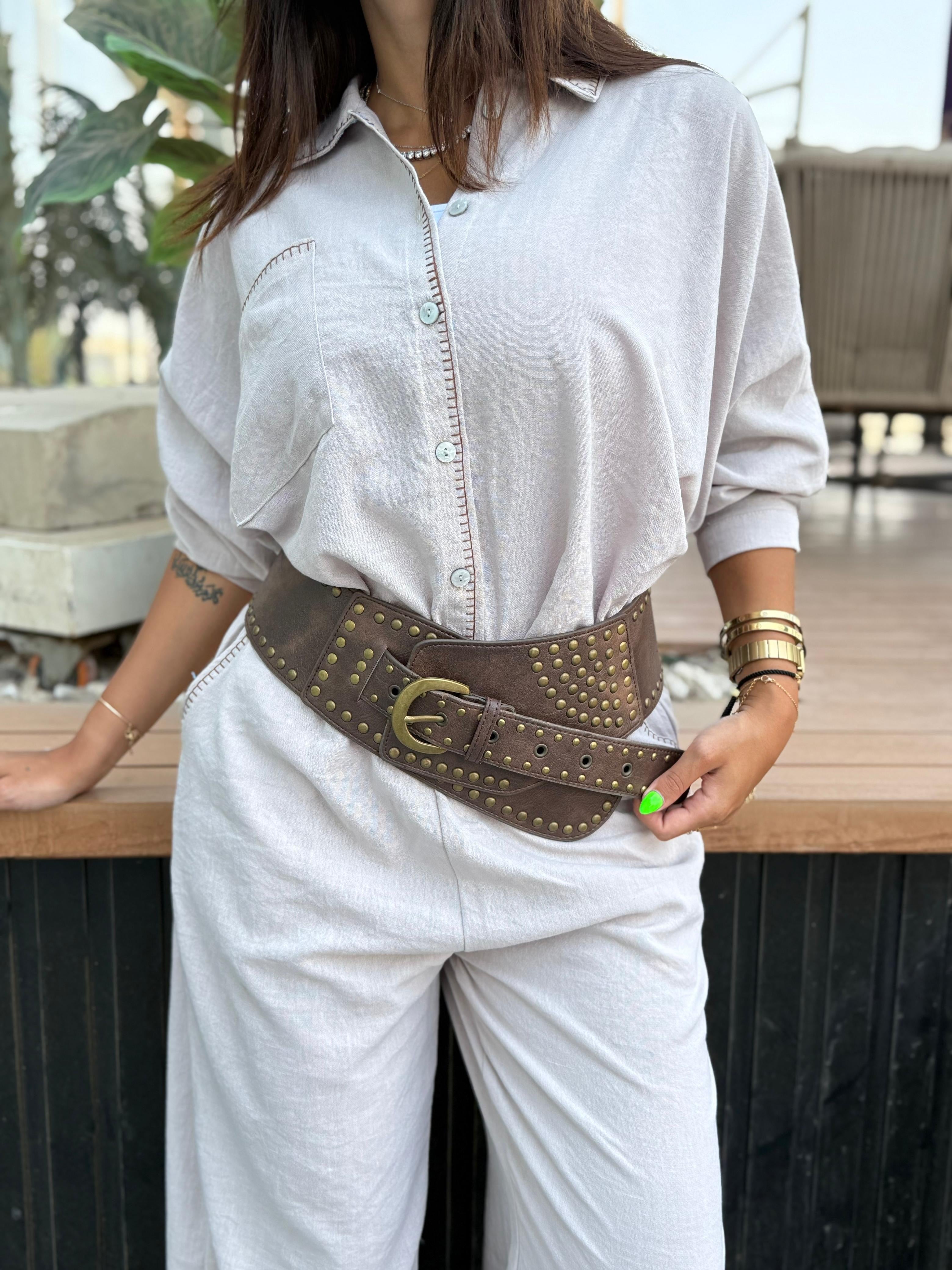 Linen embroidery Shirt