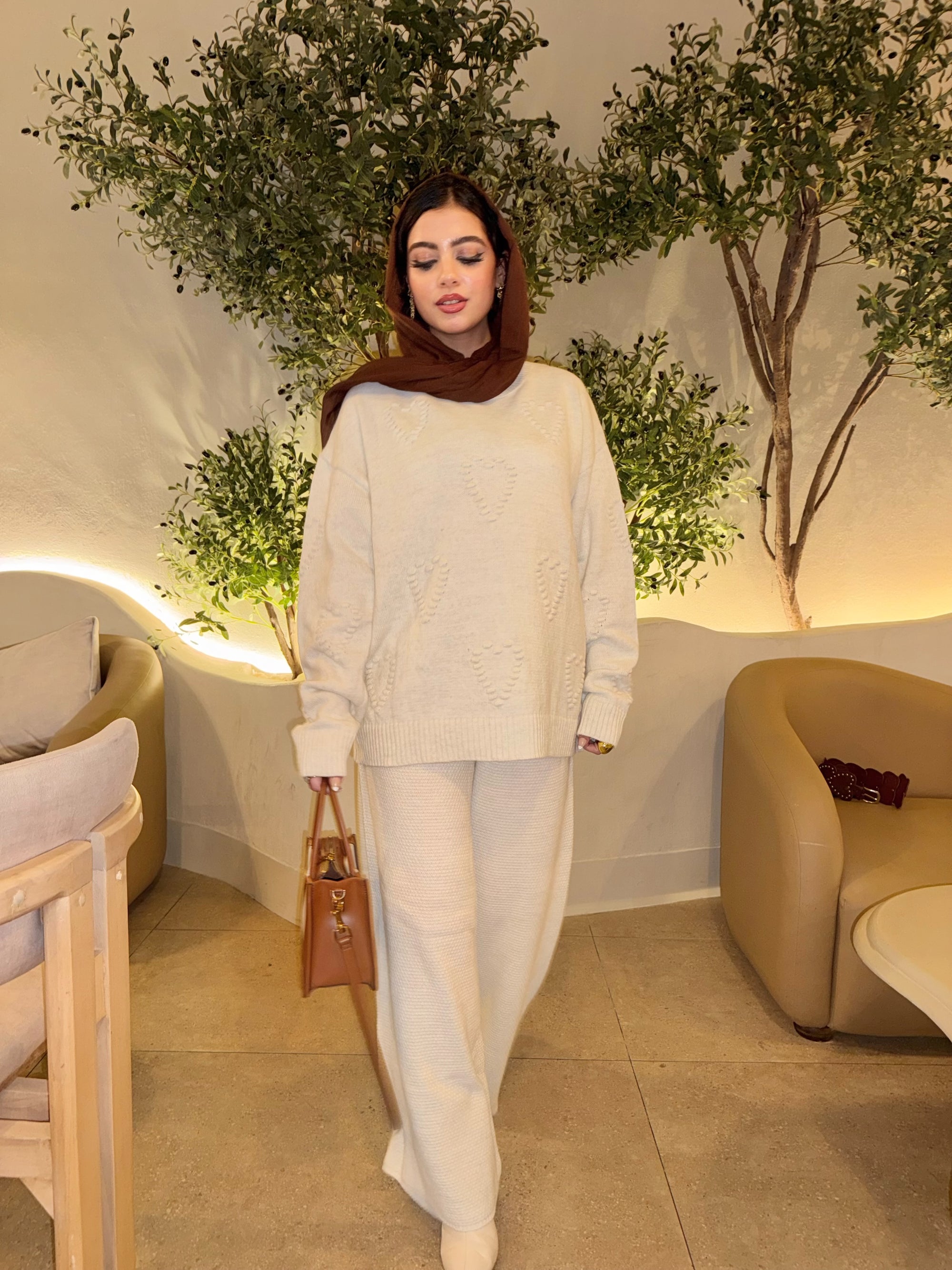 Cozy Heart-Knit Pullover