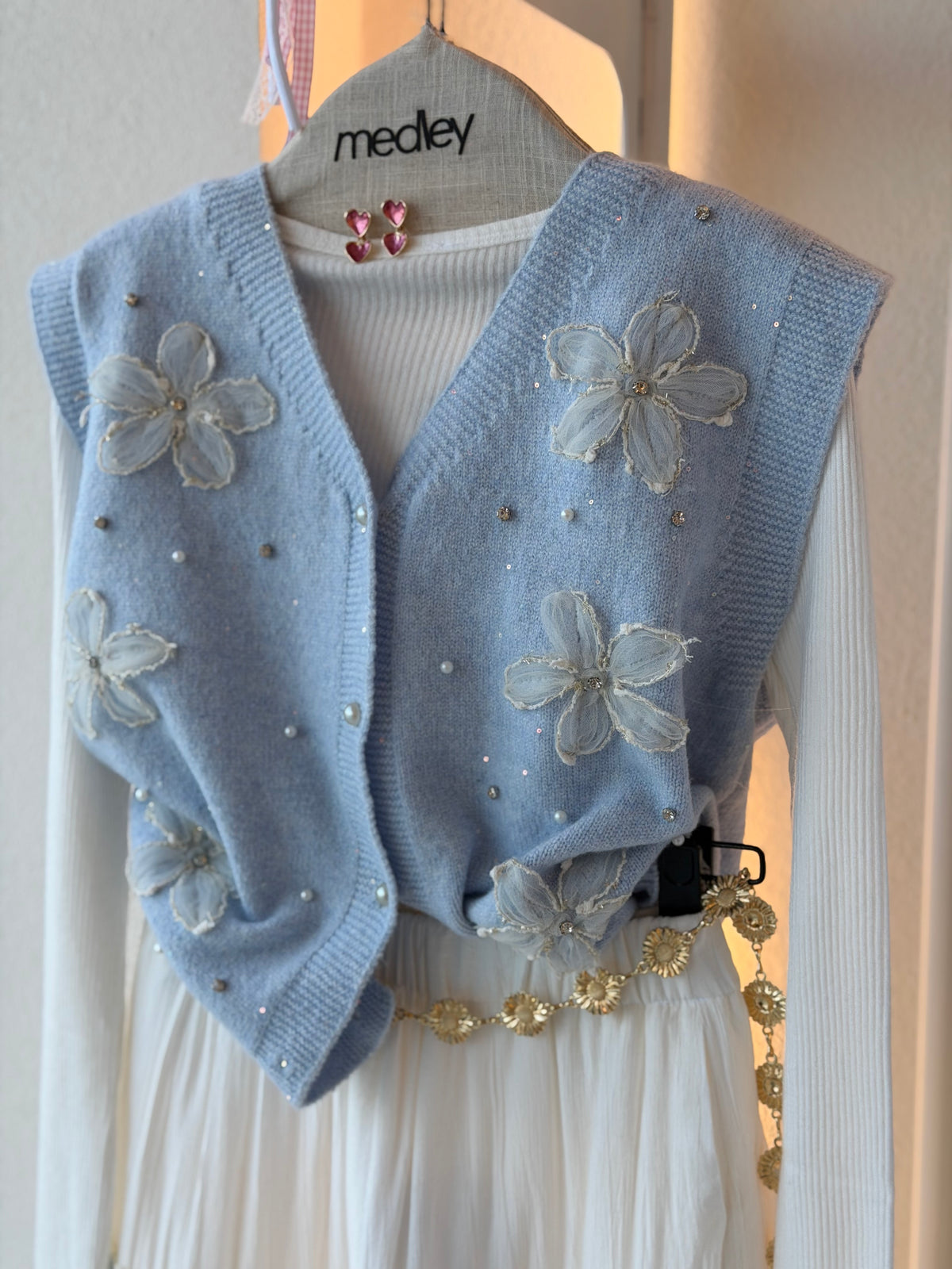 3D Bloom Mohair Vest  ( Cinderella)