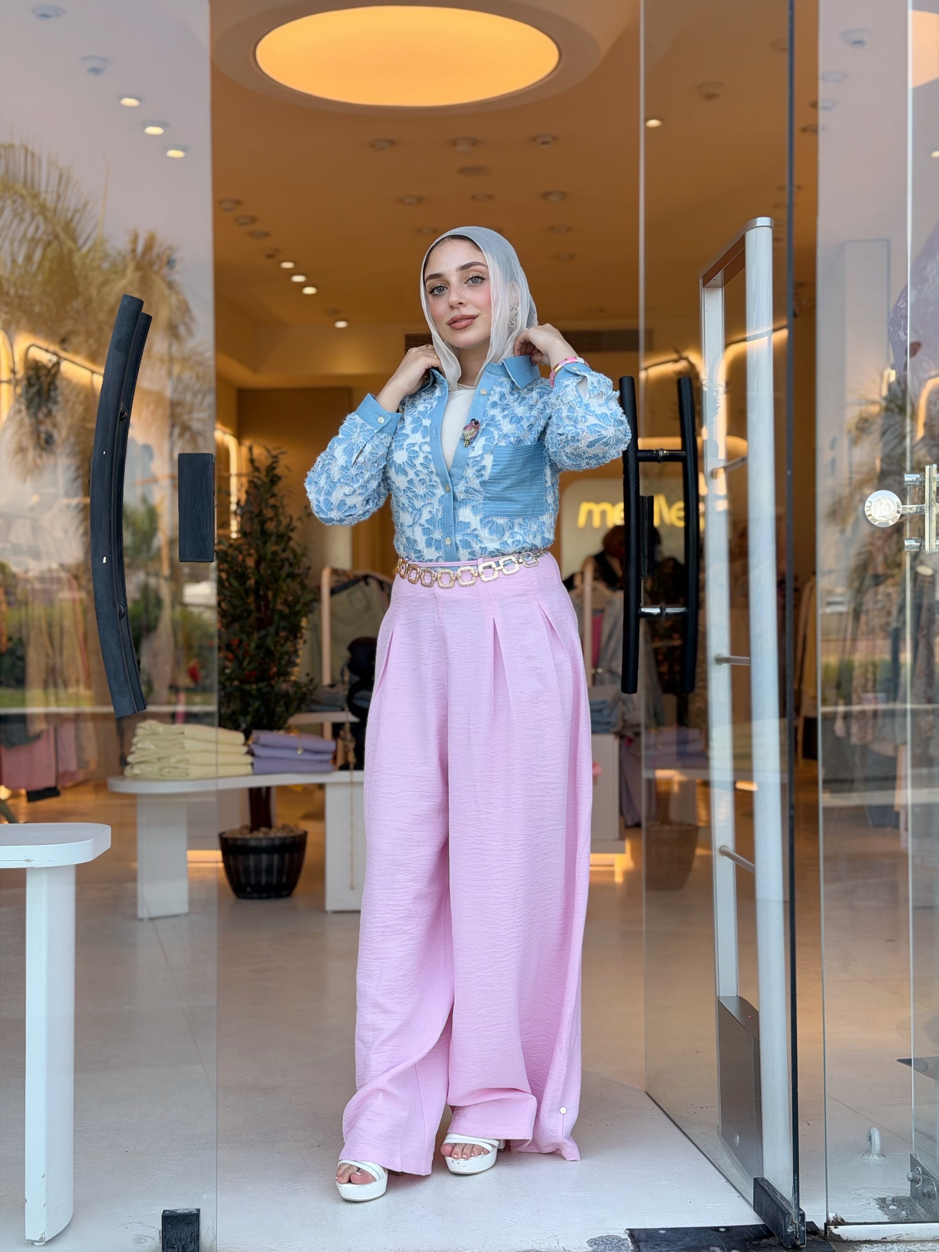 Bloom Stitches Blouse ( Ice )
