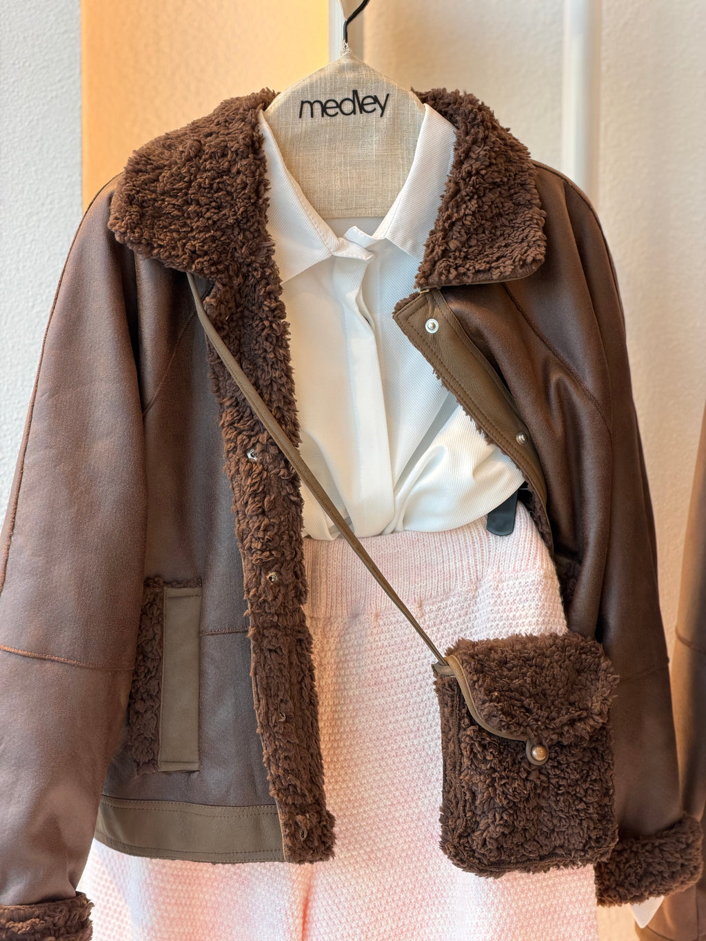 Brownies teddy bear jacket ( with double face bag )