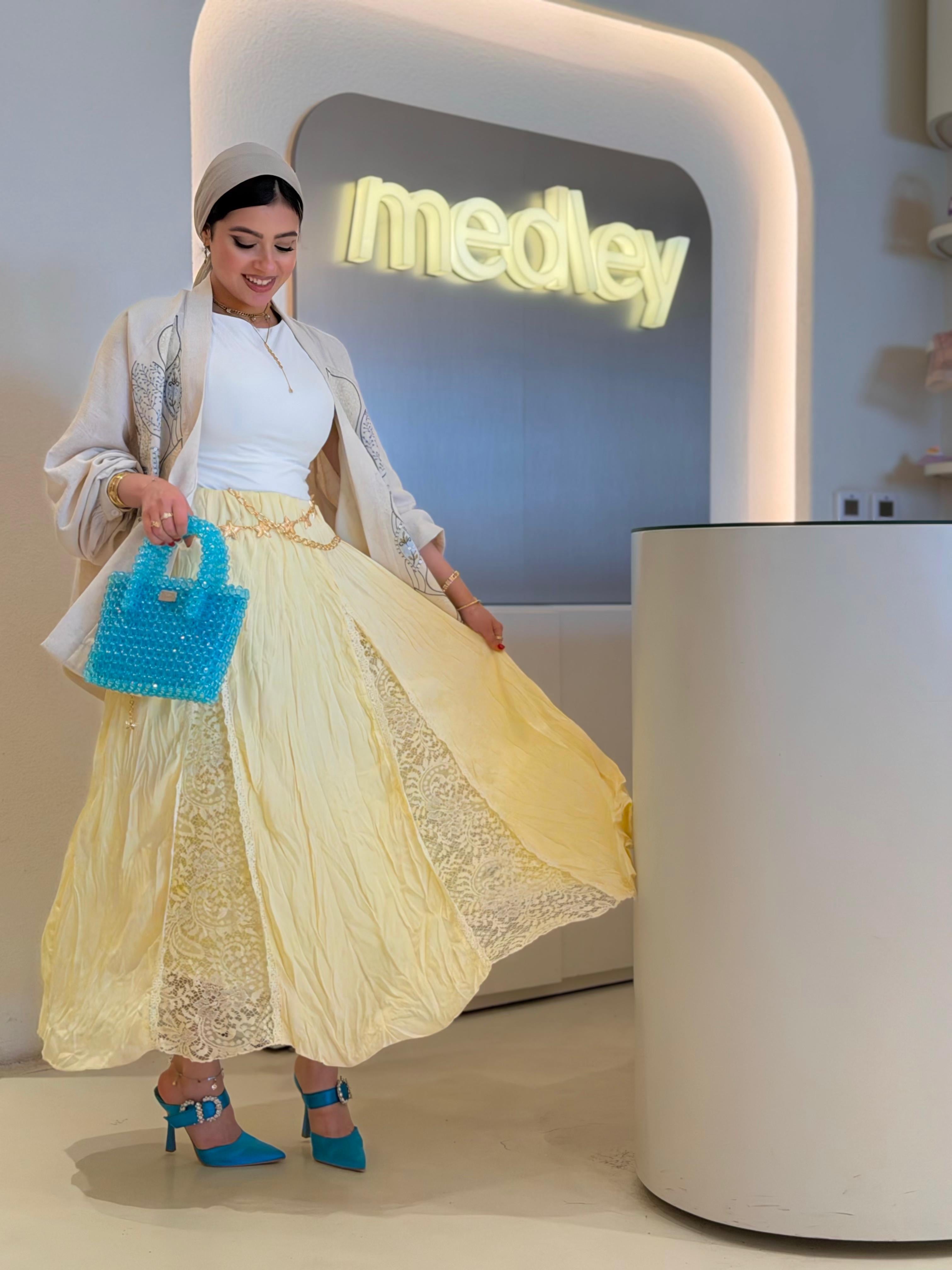 Soft summer yellow skirt