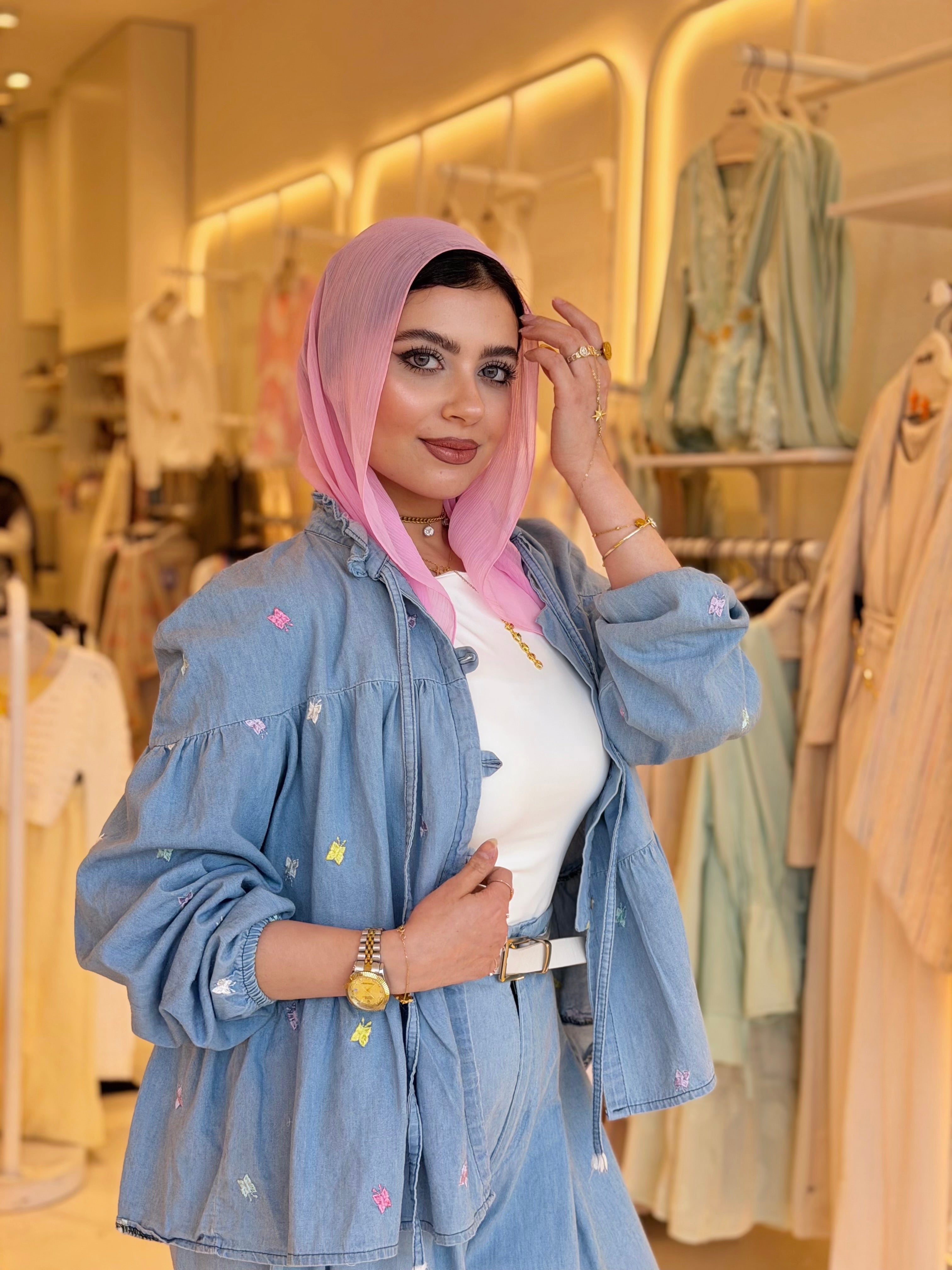 Butterfly Denim Blouse