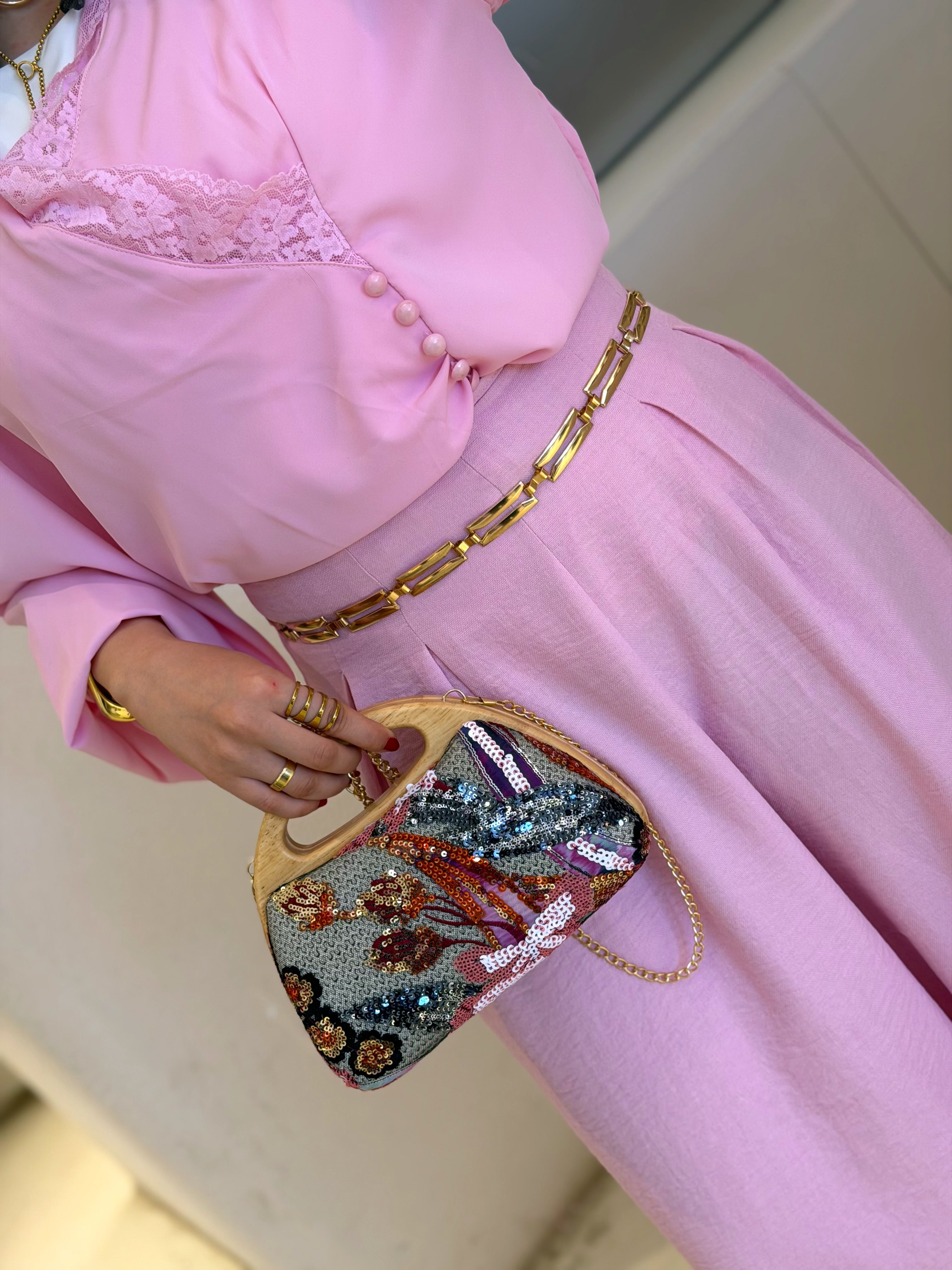 Whisper Lace Blouse (Pink)