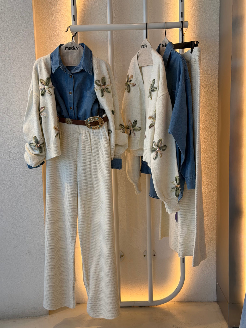 Off White Knit Pants