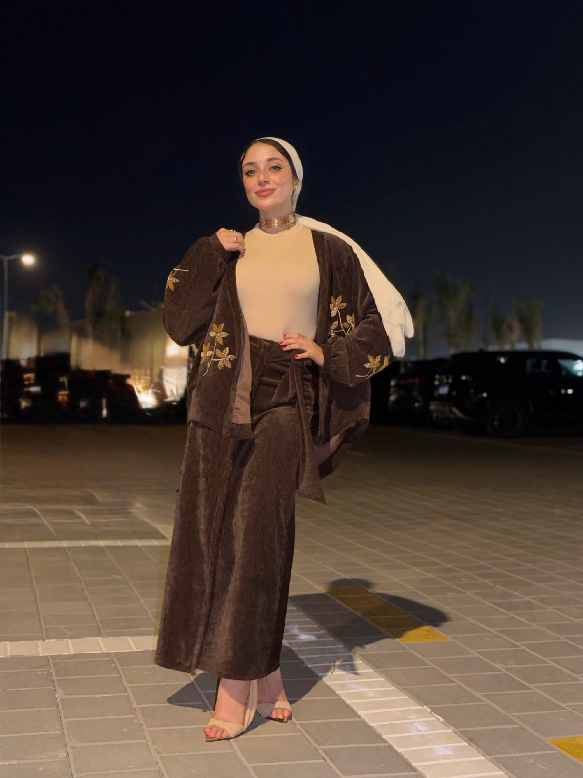 Ramadan Set With Skirt ( Espresso)