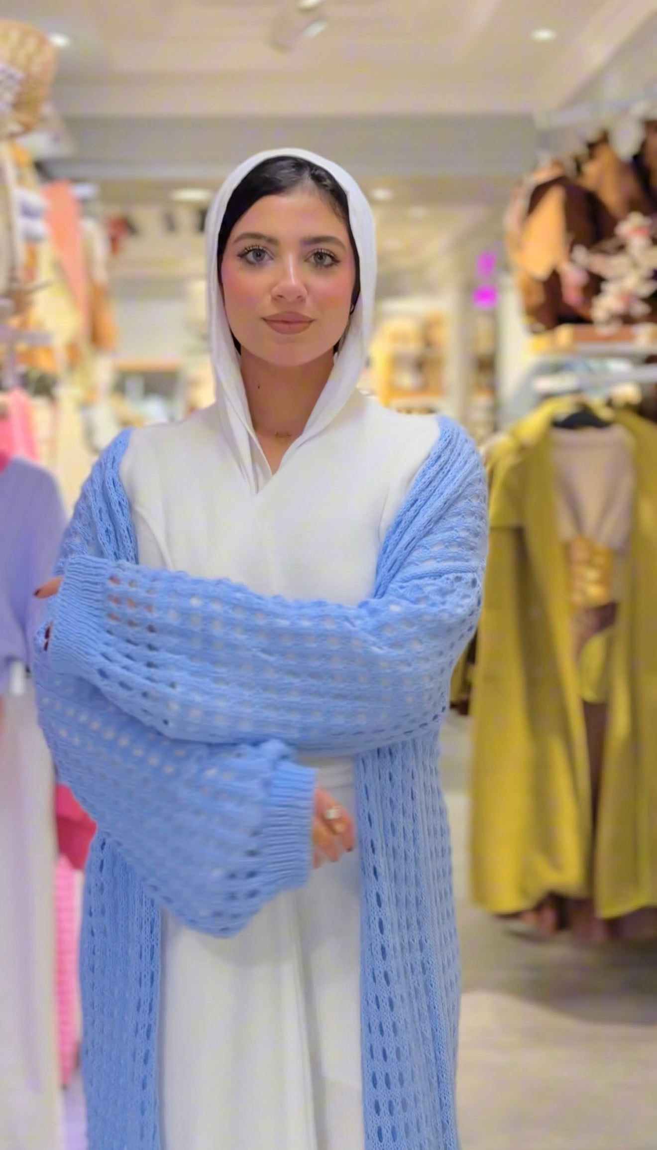 Knitted Mesh Cardigan