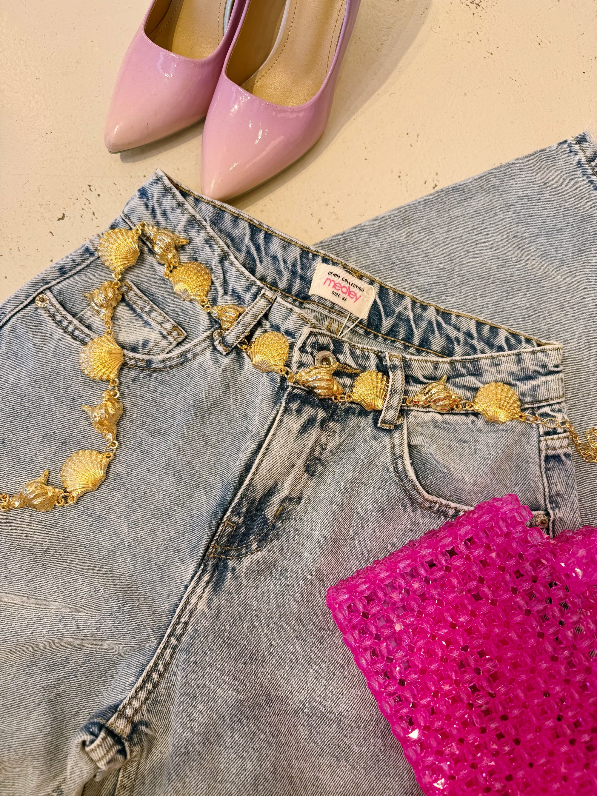 Sea Shells Golden Belt