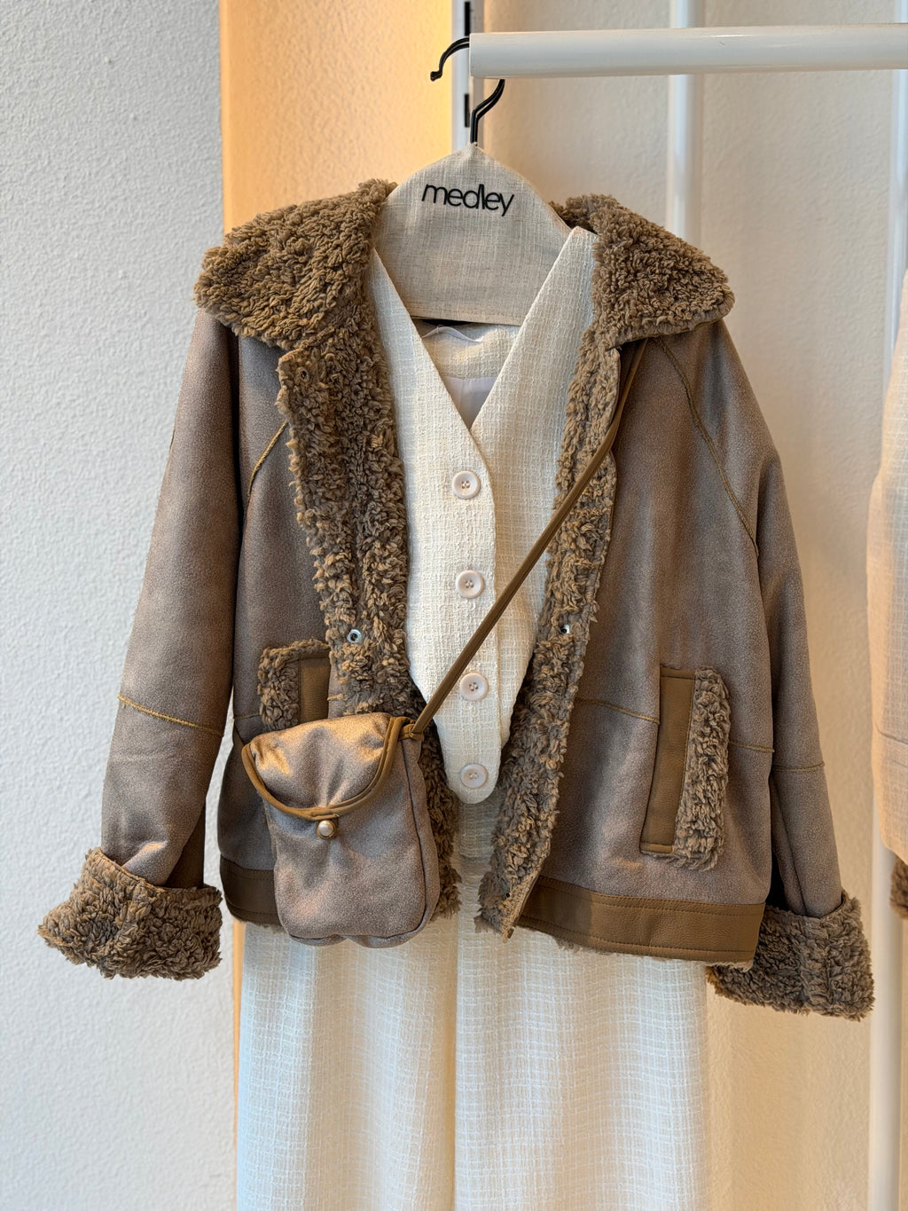 Frappe Teddy bear jacket ( with double face bag )