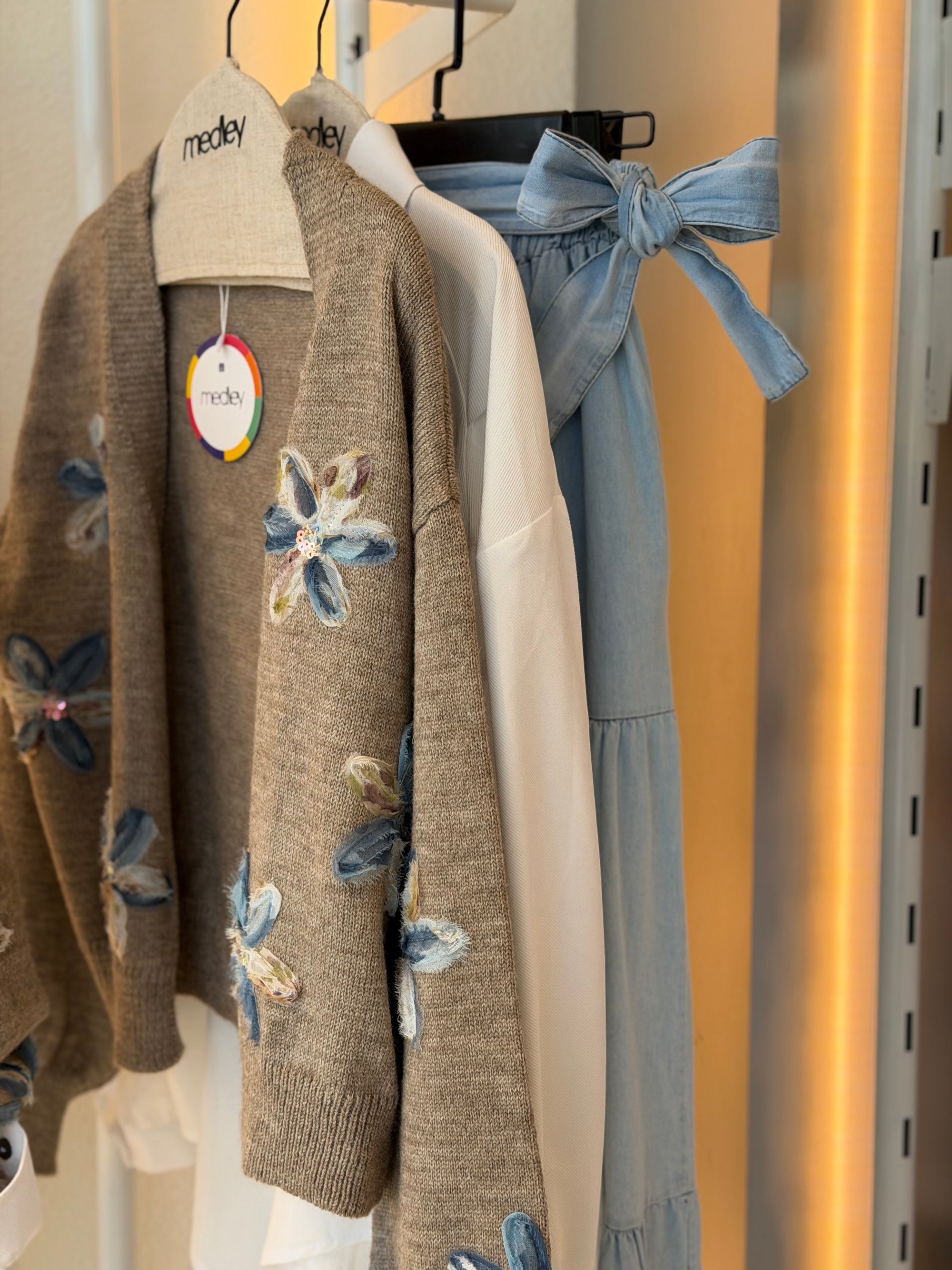 Floral Cardigan ( Mocha )