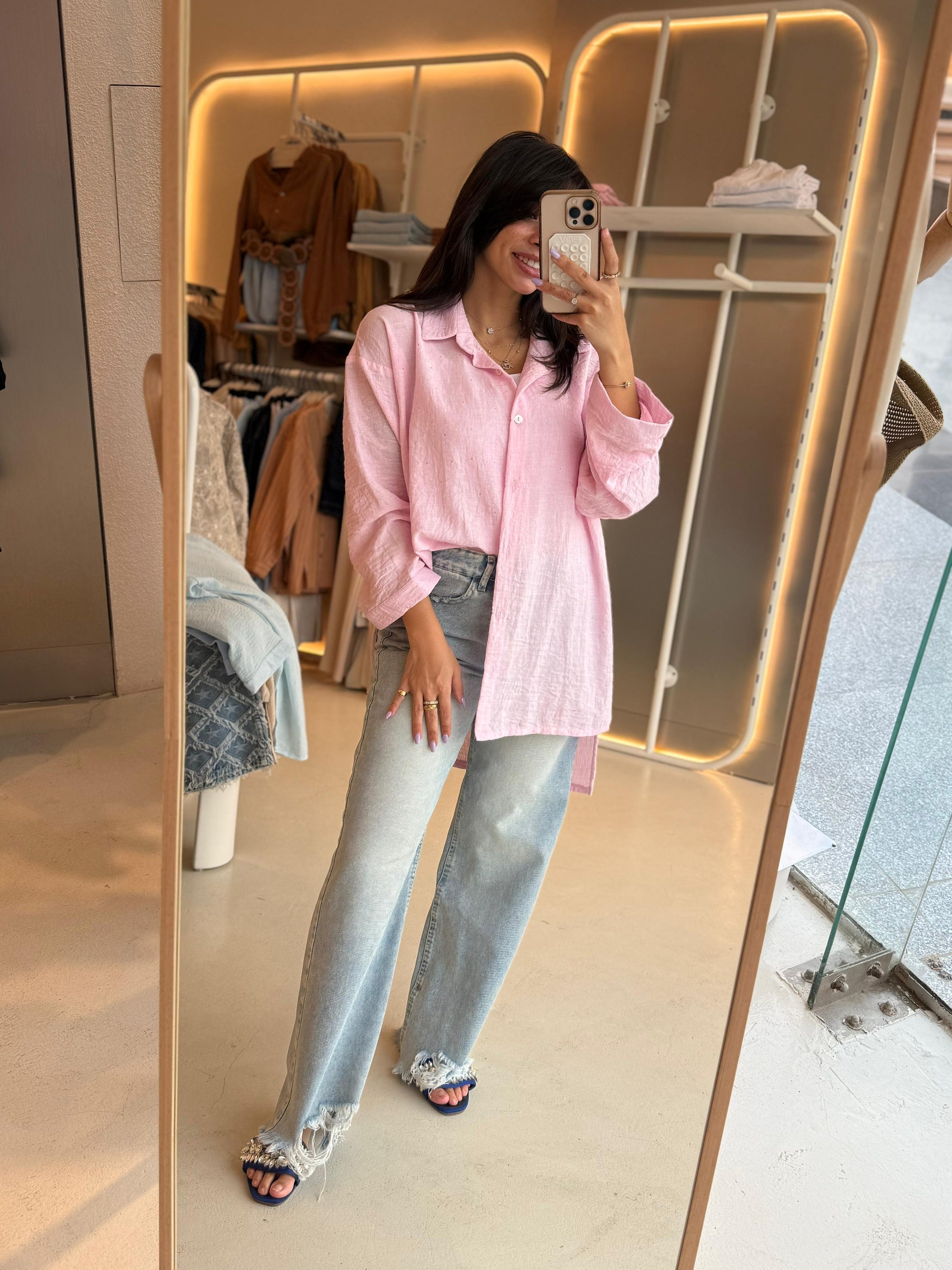 Strass over size shirt