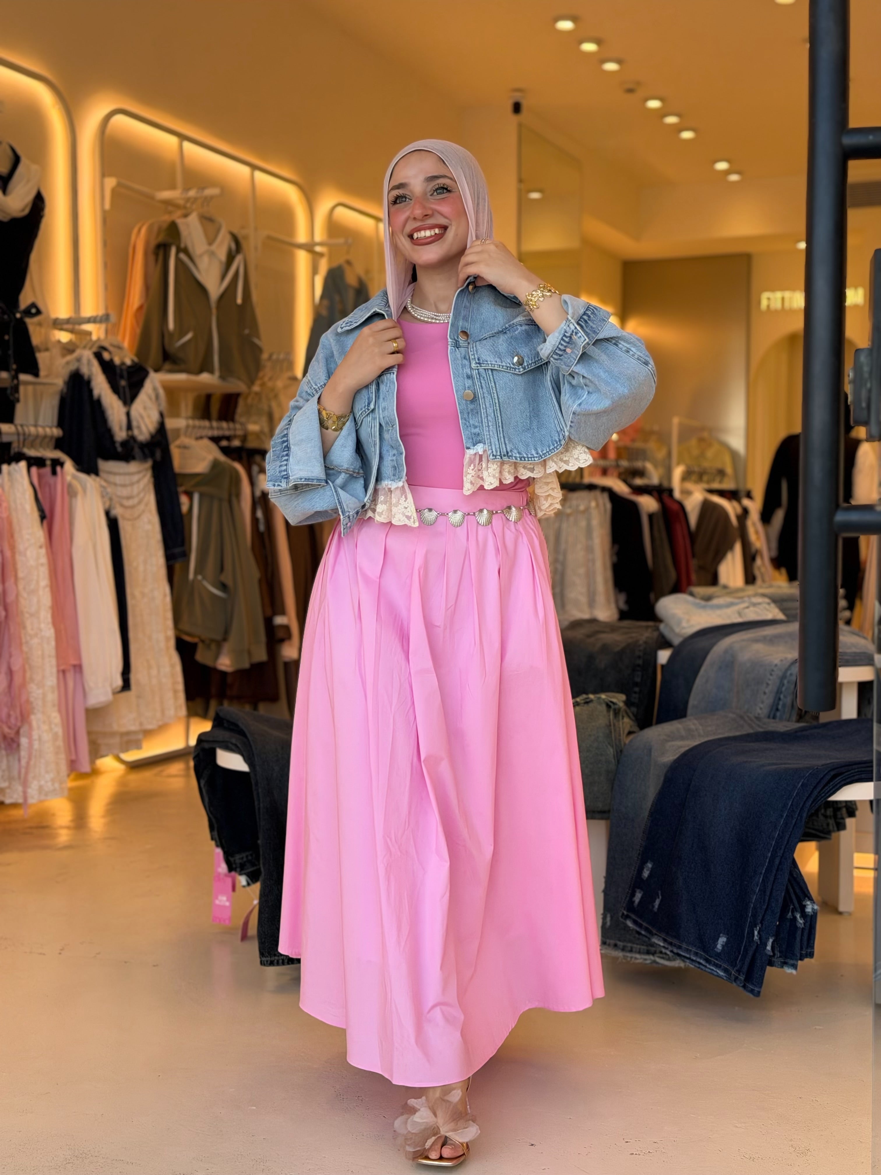 Pink Flowy Skirt
