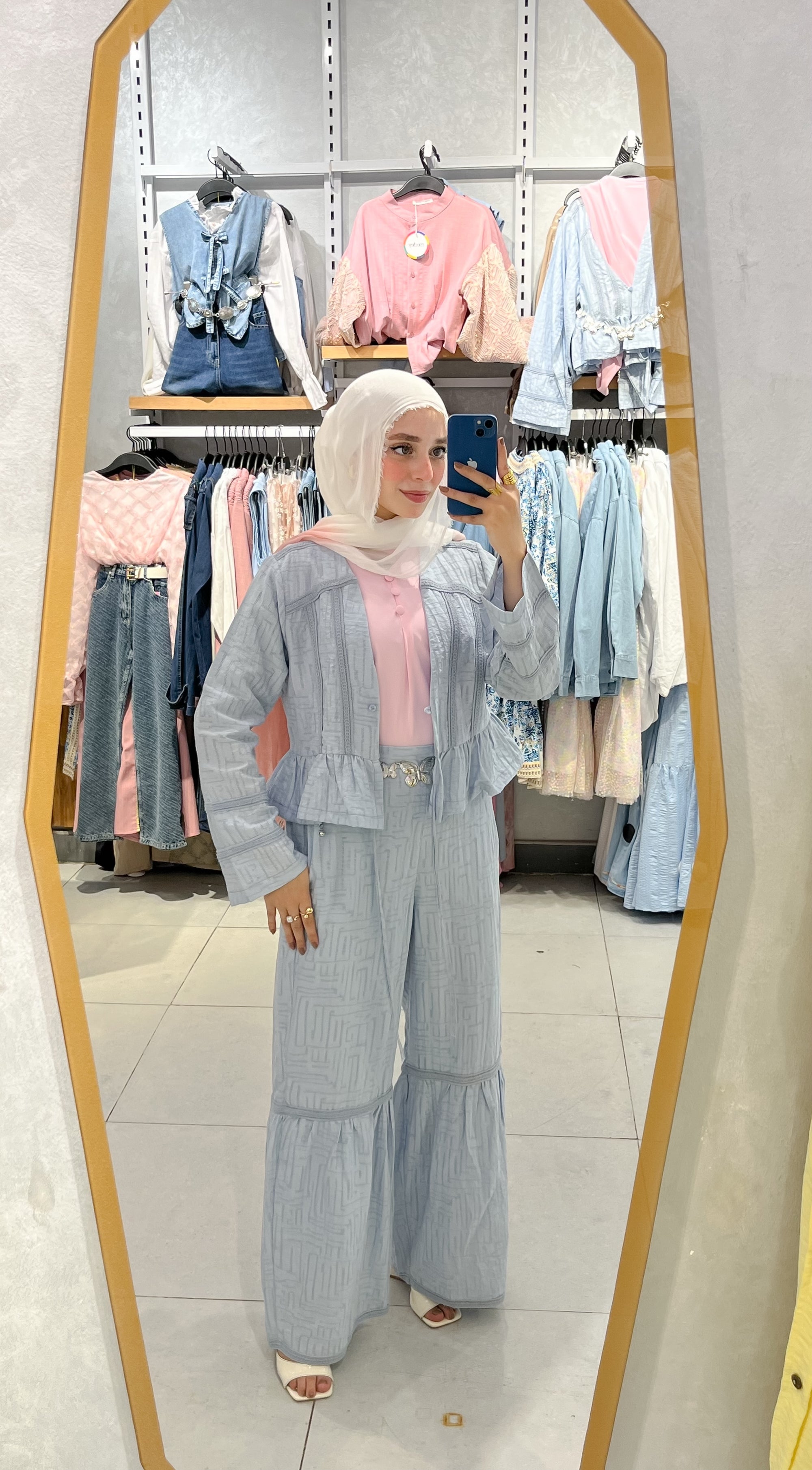 Wide leg bb blue pants