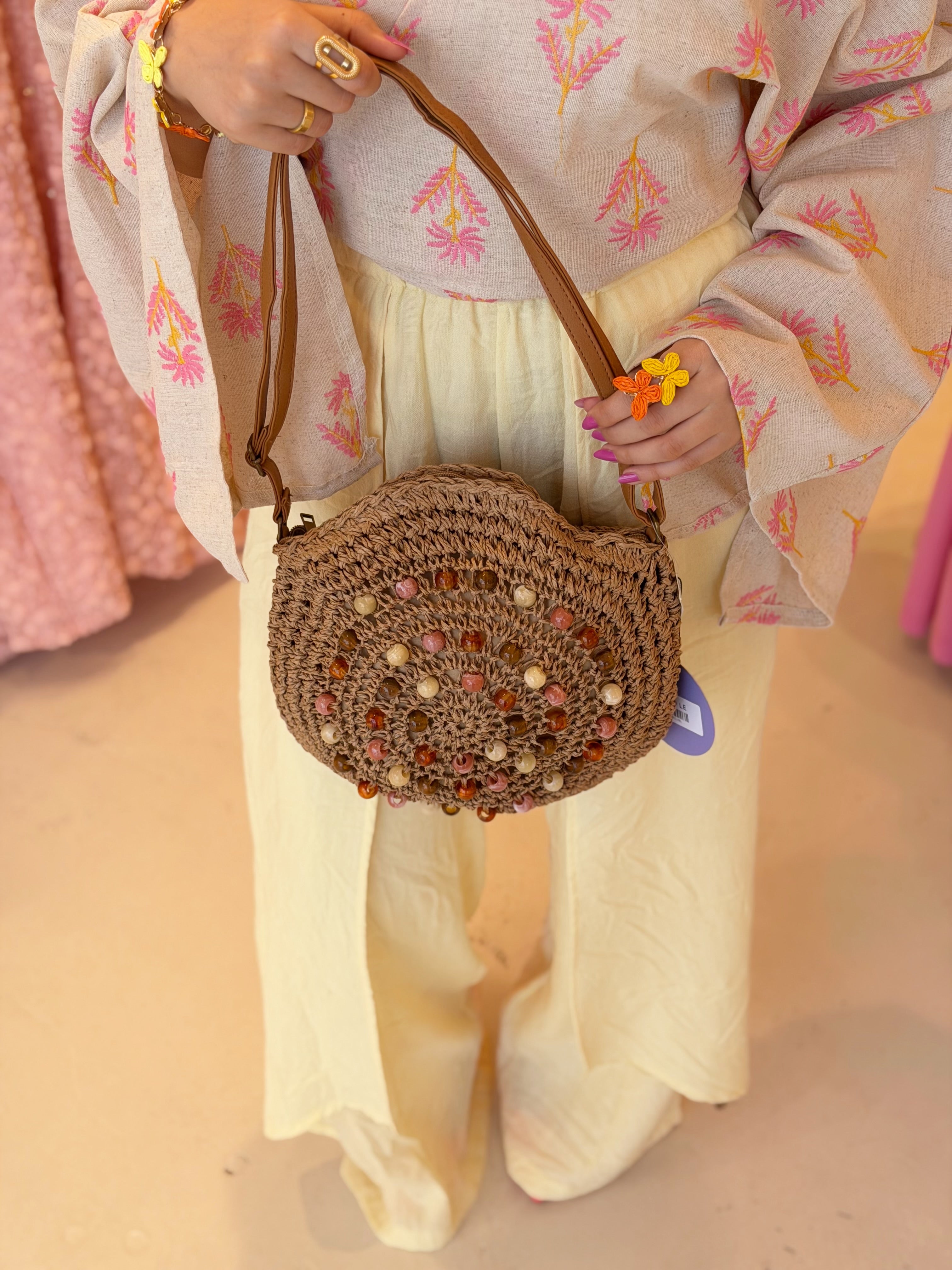 Straw Muse Bag (Brown)