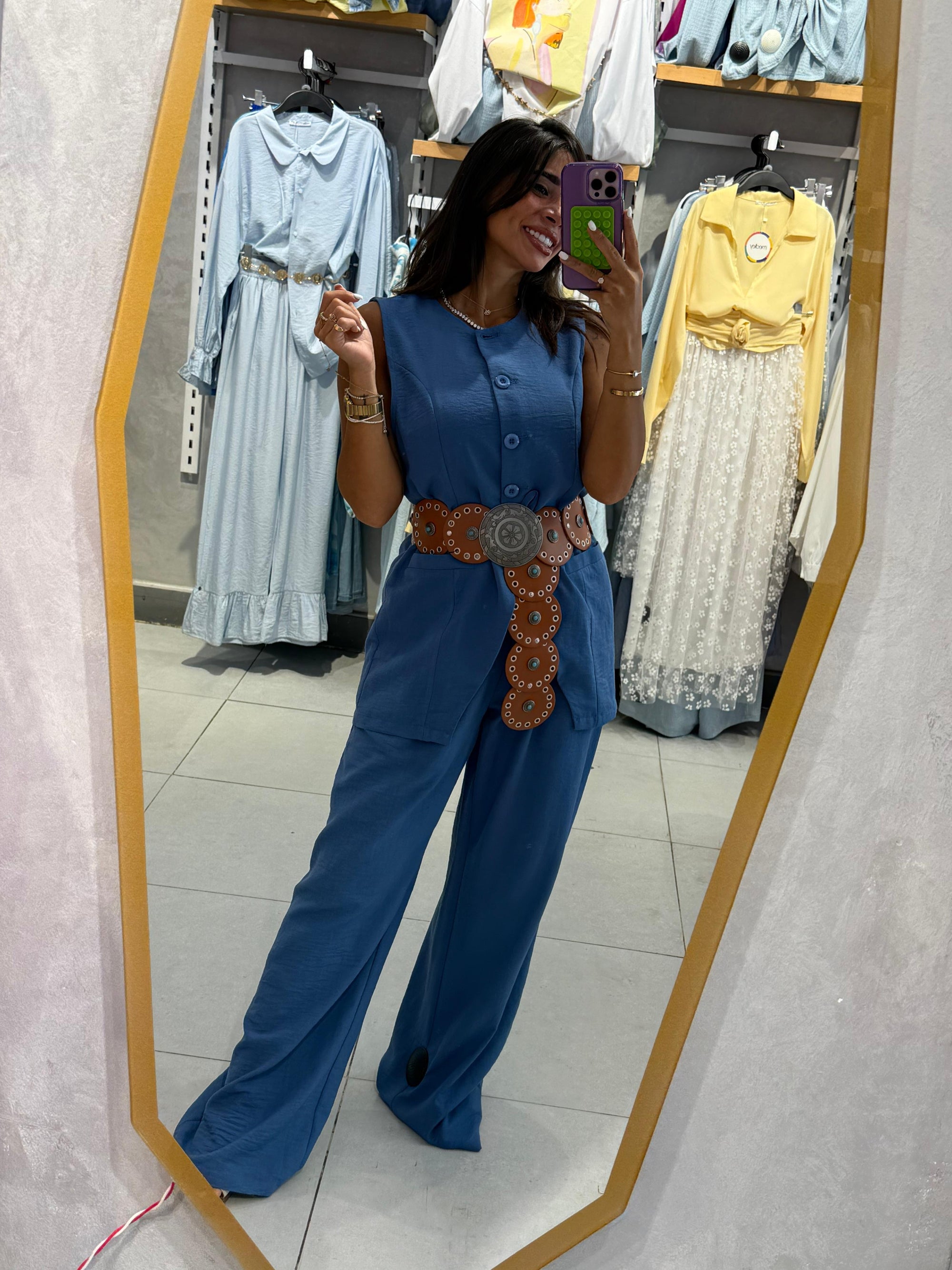 Royal blue Set ( without belt )