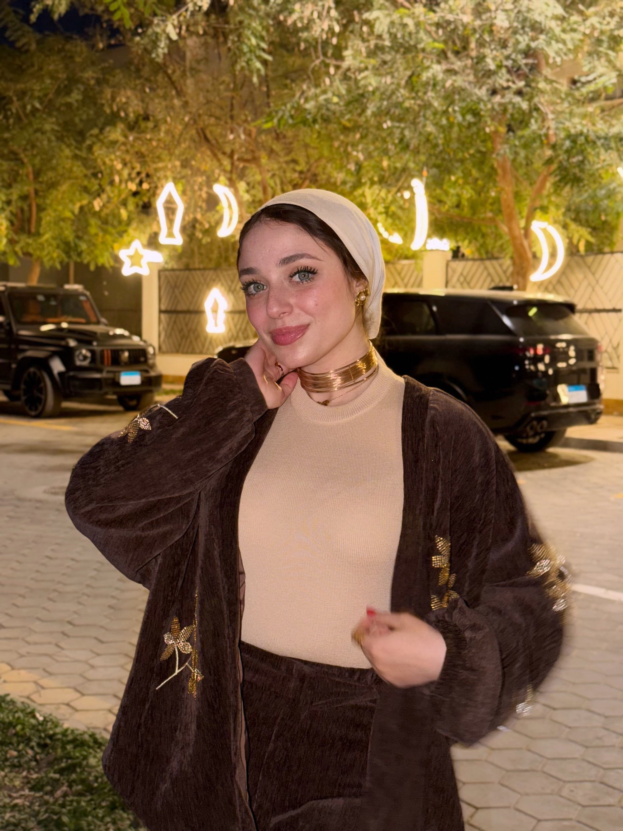 Ramadan Set With Skirt ( Espresso)