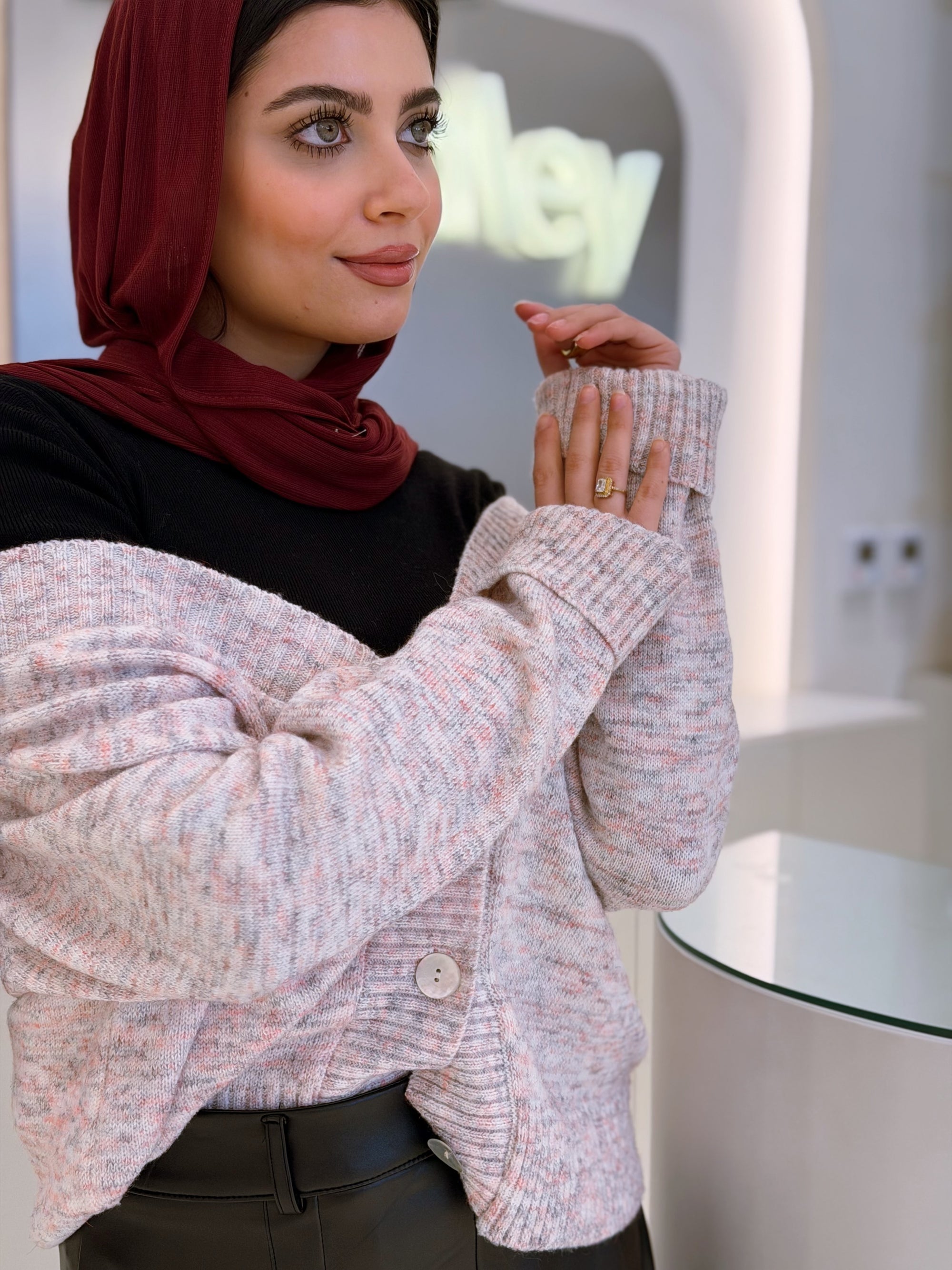 Mohair Cardigan ( burgundy )