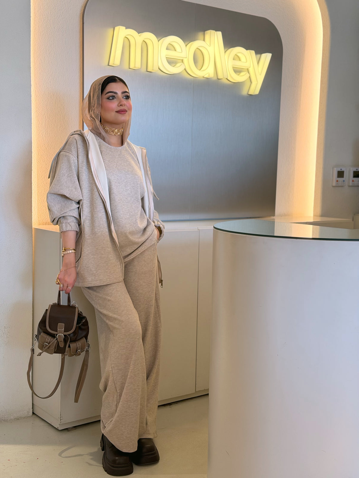 Comfy 3 pieces set (Dark Beige)