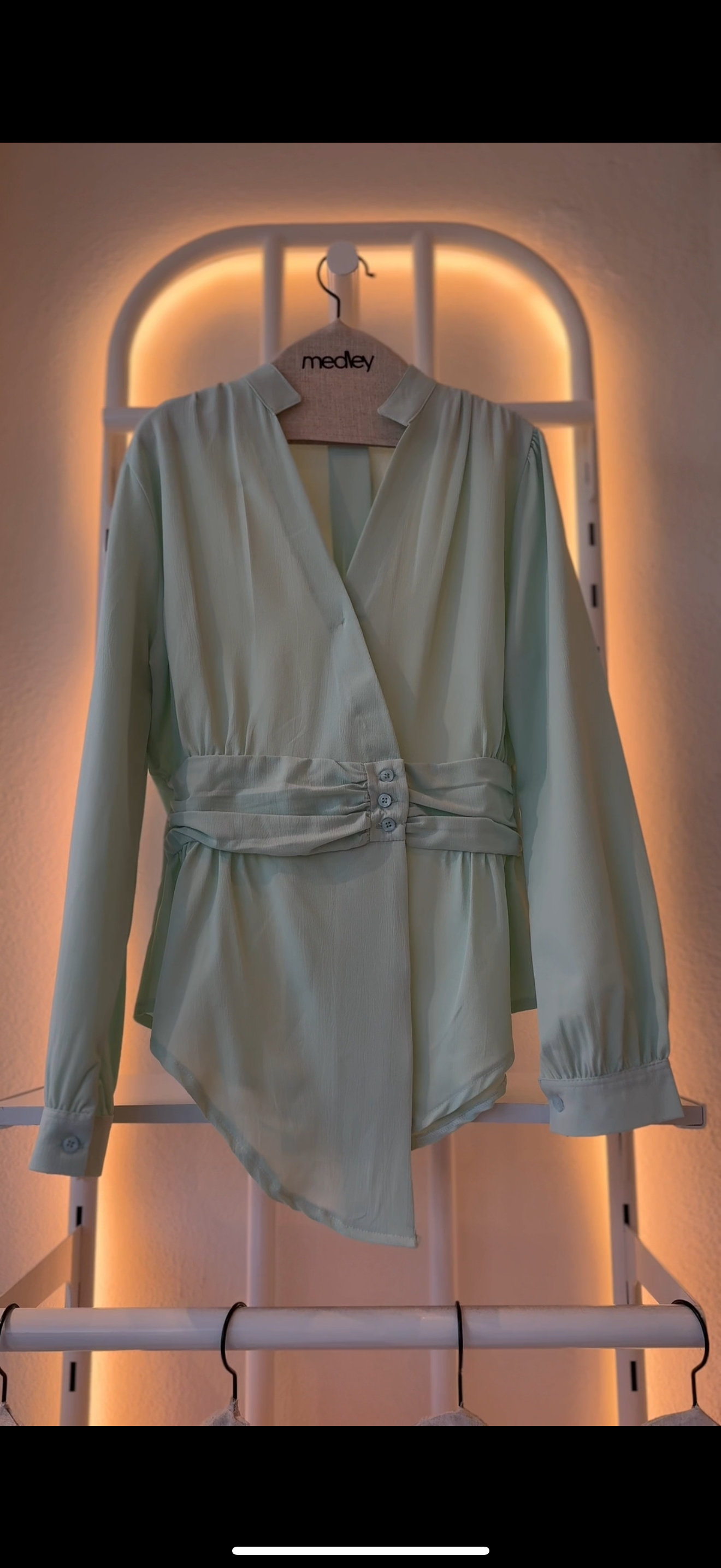 Serenity wrap blouse