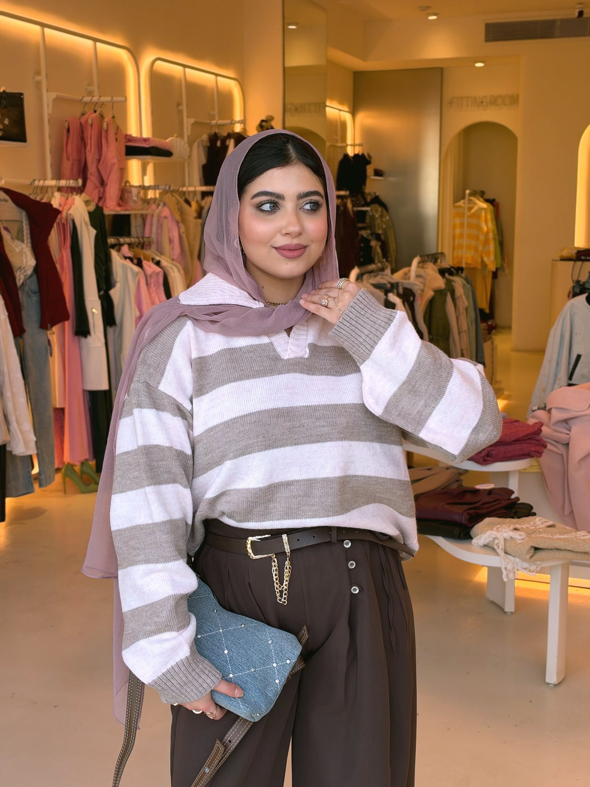 Dreamscape Sweater in taupe pink by Medley Fashion, photo 1