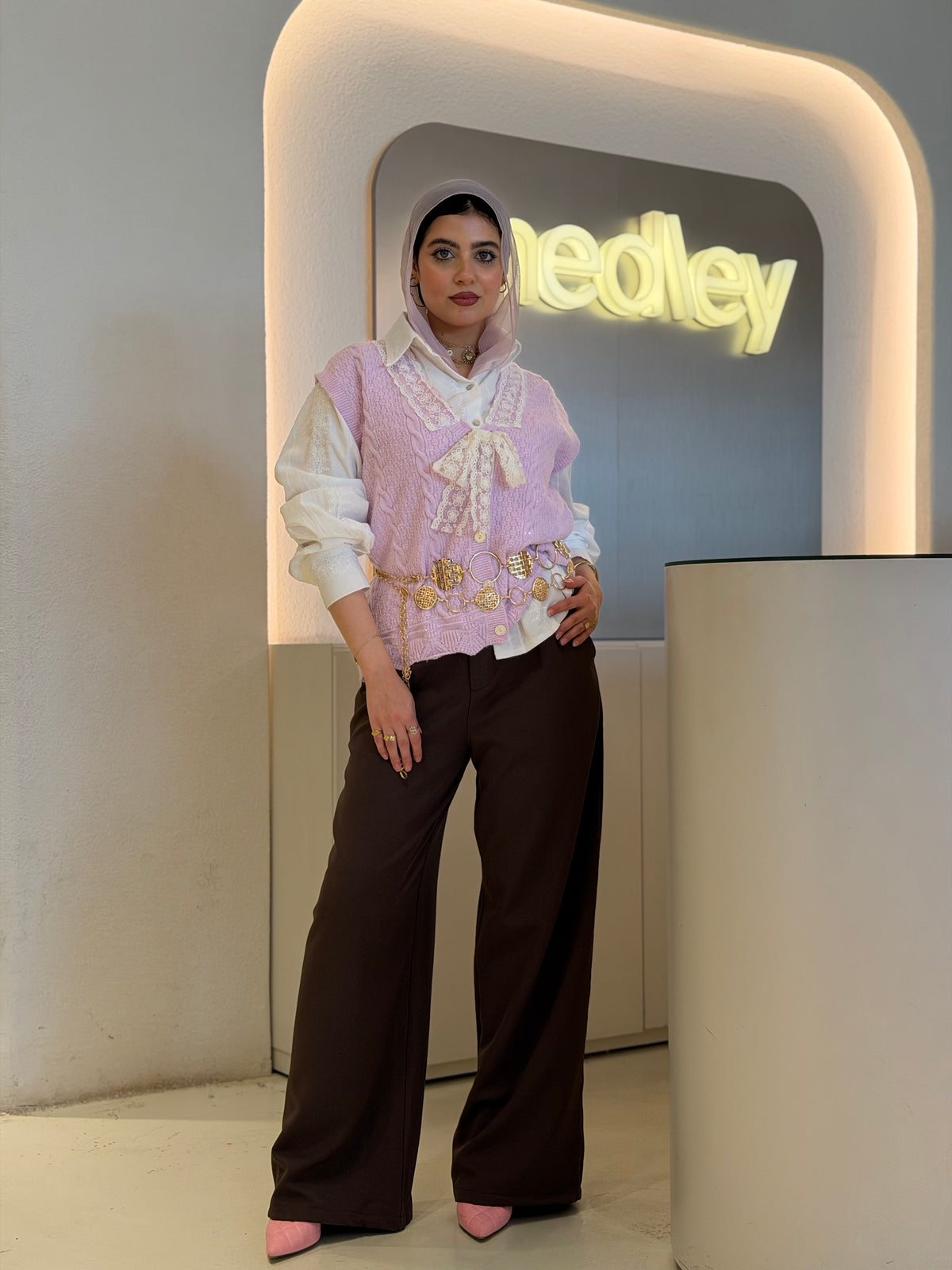 Flowy Wid Leg Trouser ( Chocolate Brown )