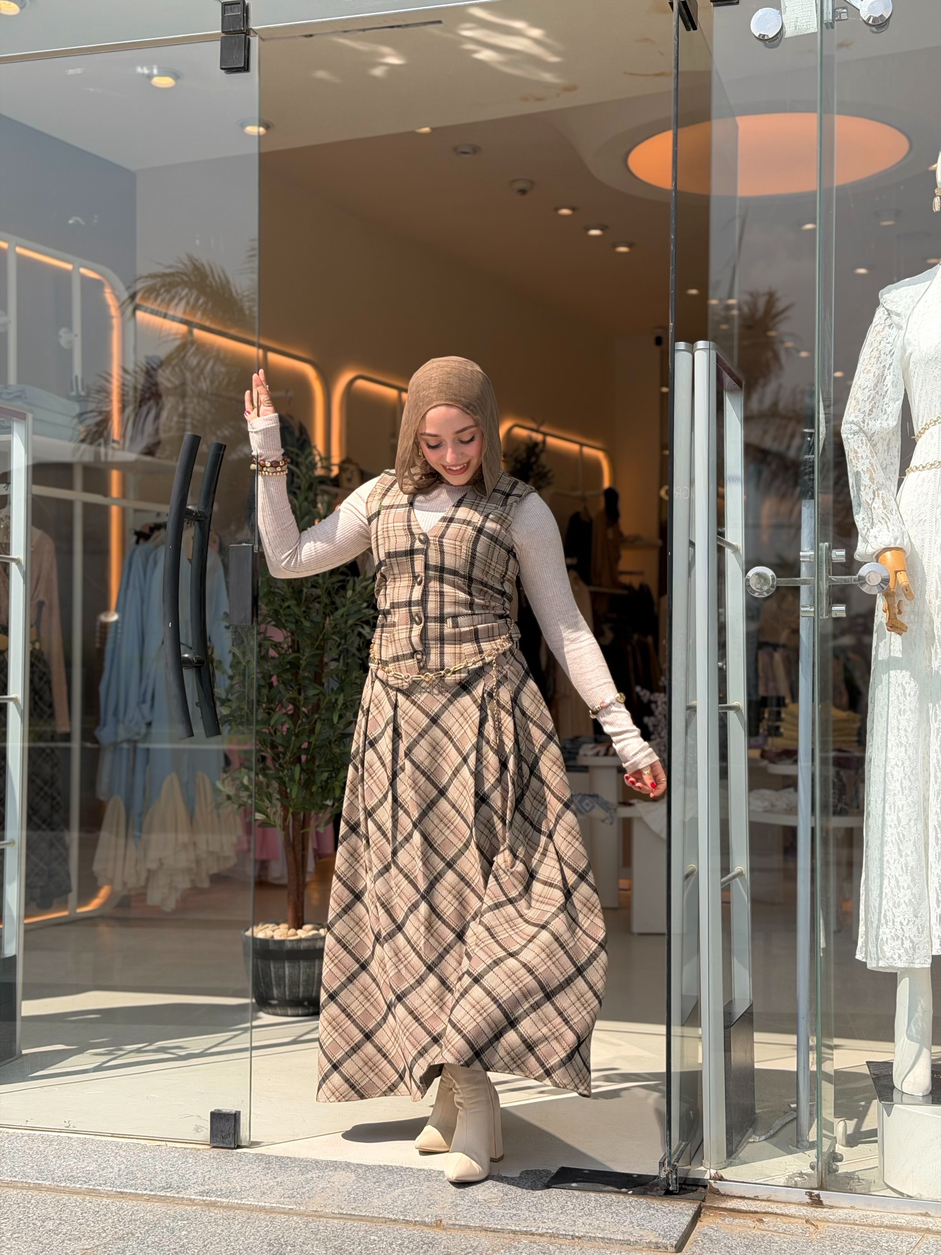 Vintage plaid vest (London Nights)