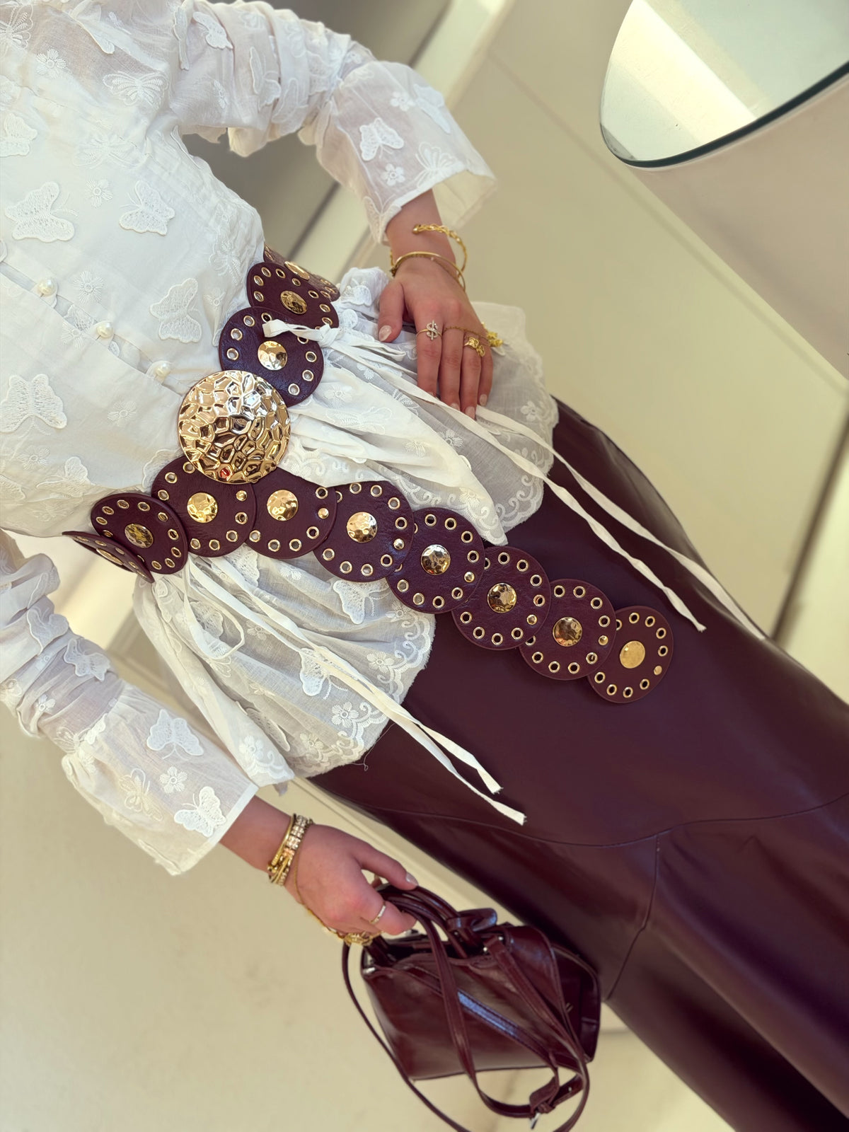 Circle Leather Belt
