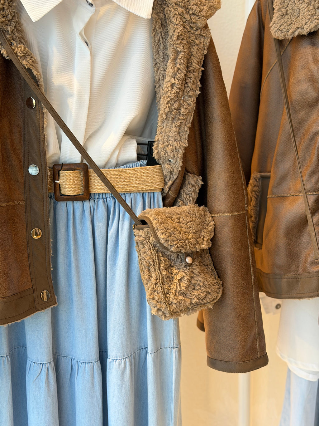 Havan teddy bear jacket ( with double face bag )