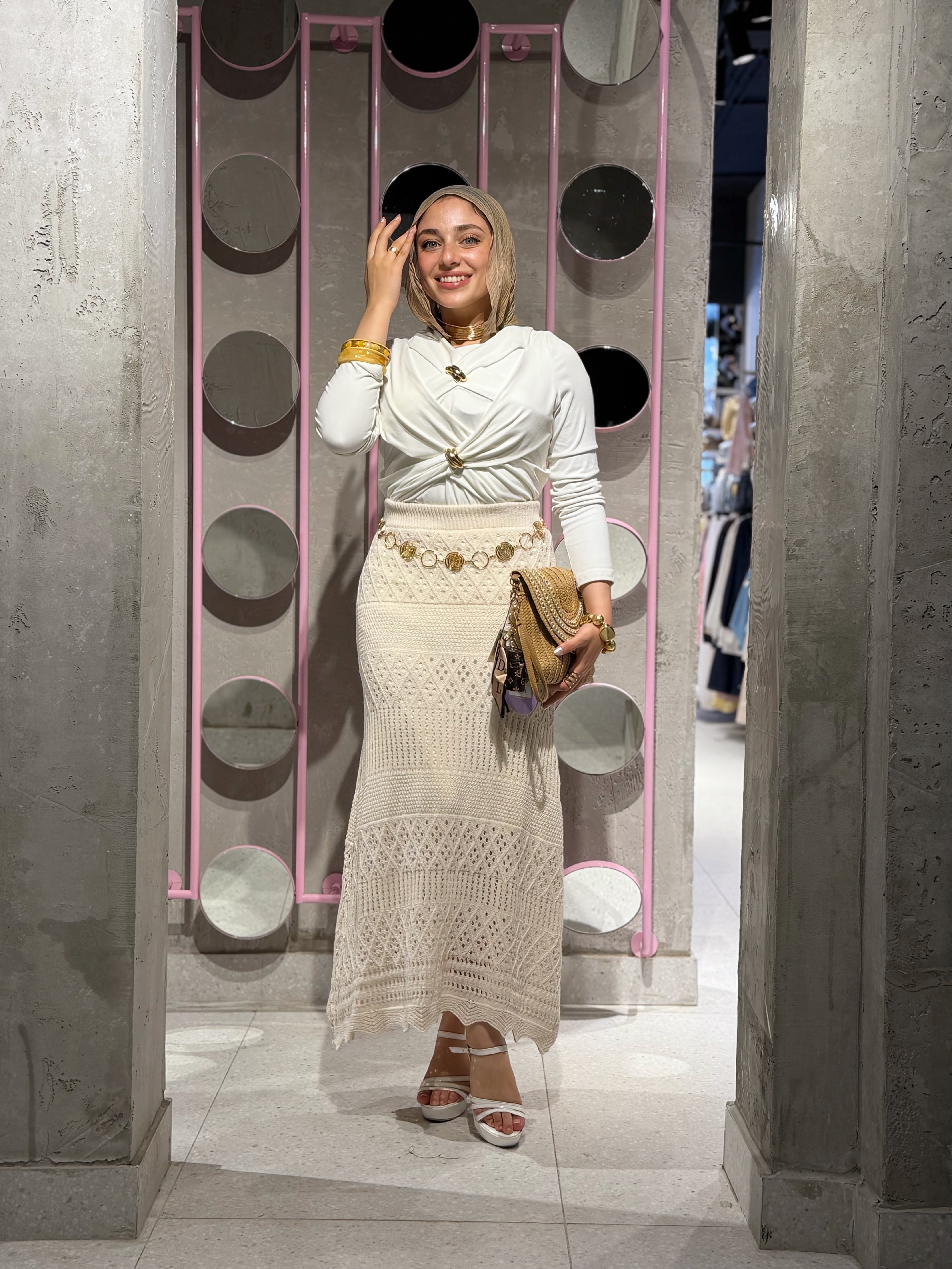 Ivory Crochet Skirt