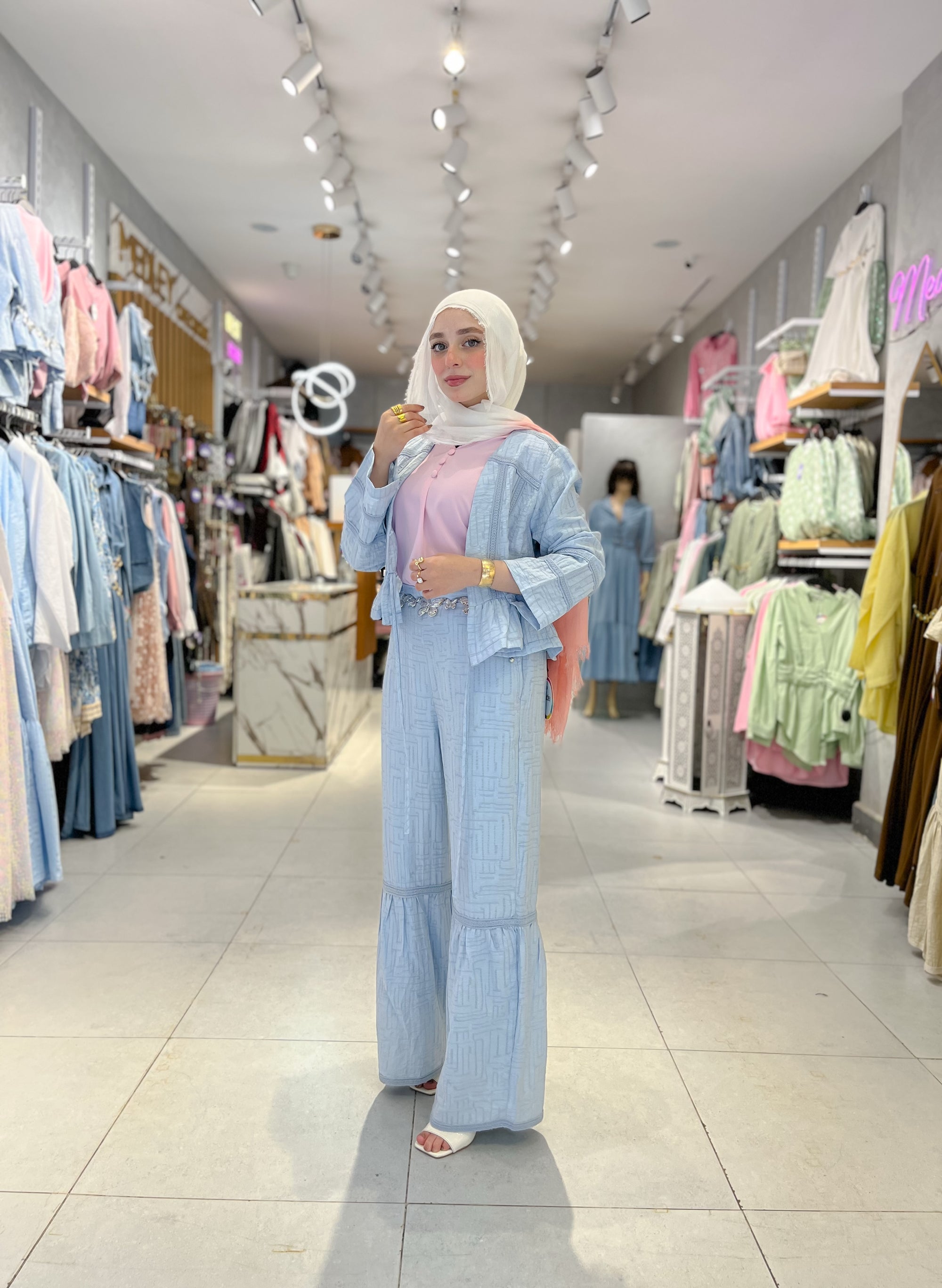 Wide leg bb blue pants